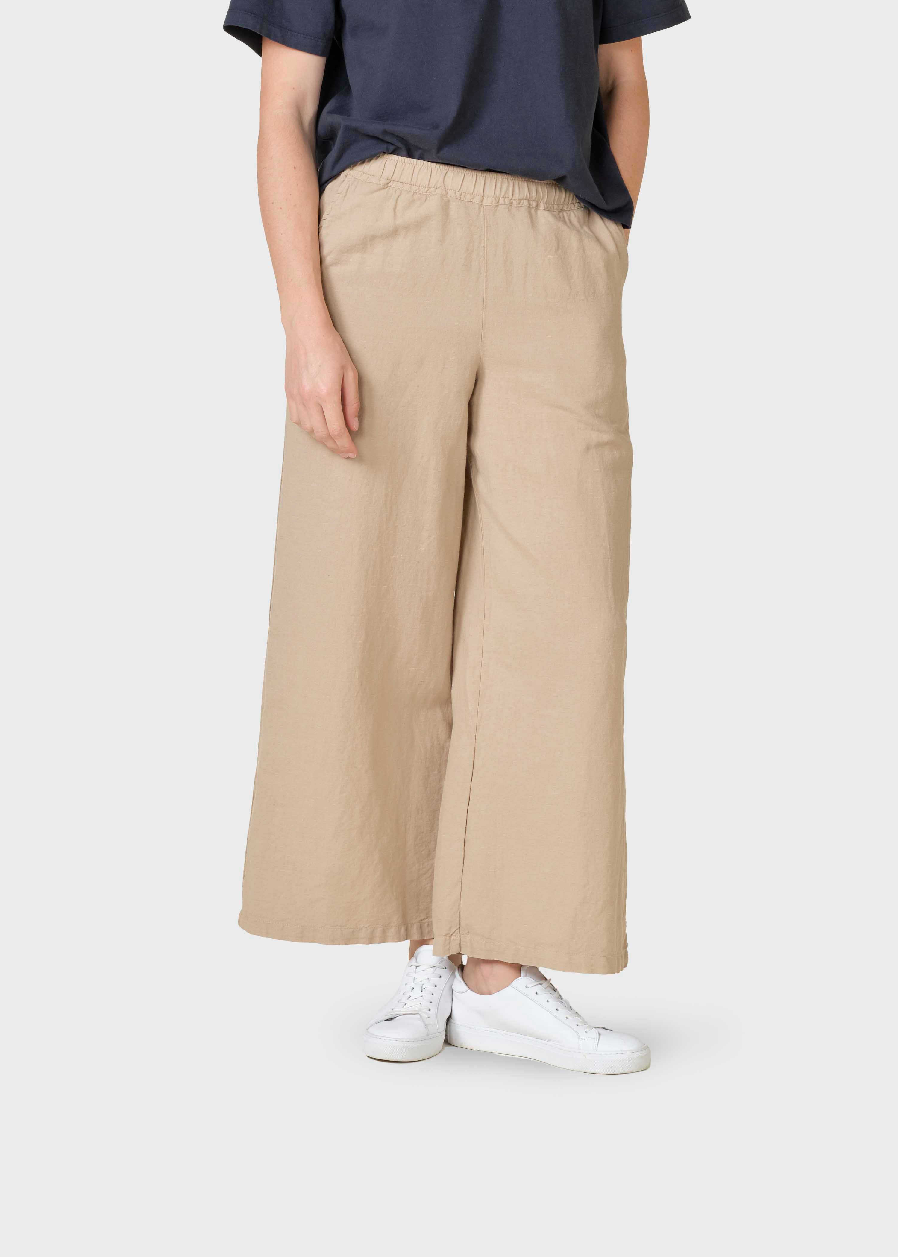Kaja Cotton/linen Pants - Sand