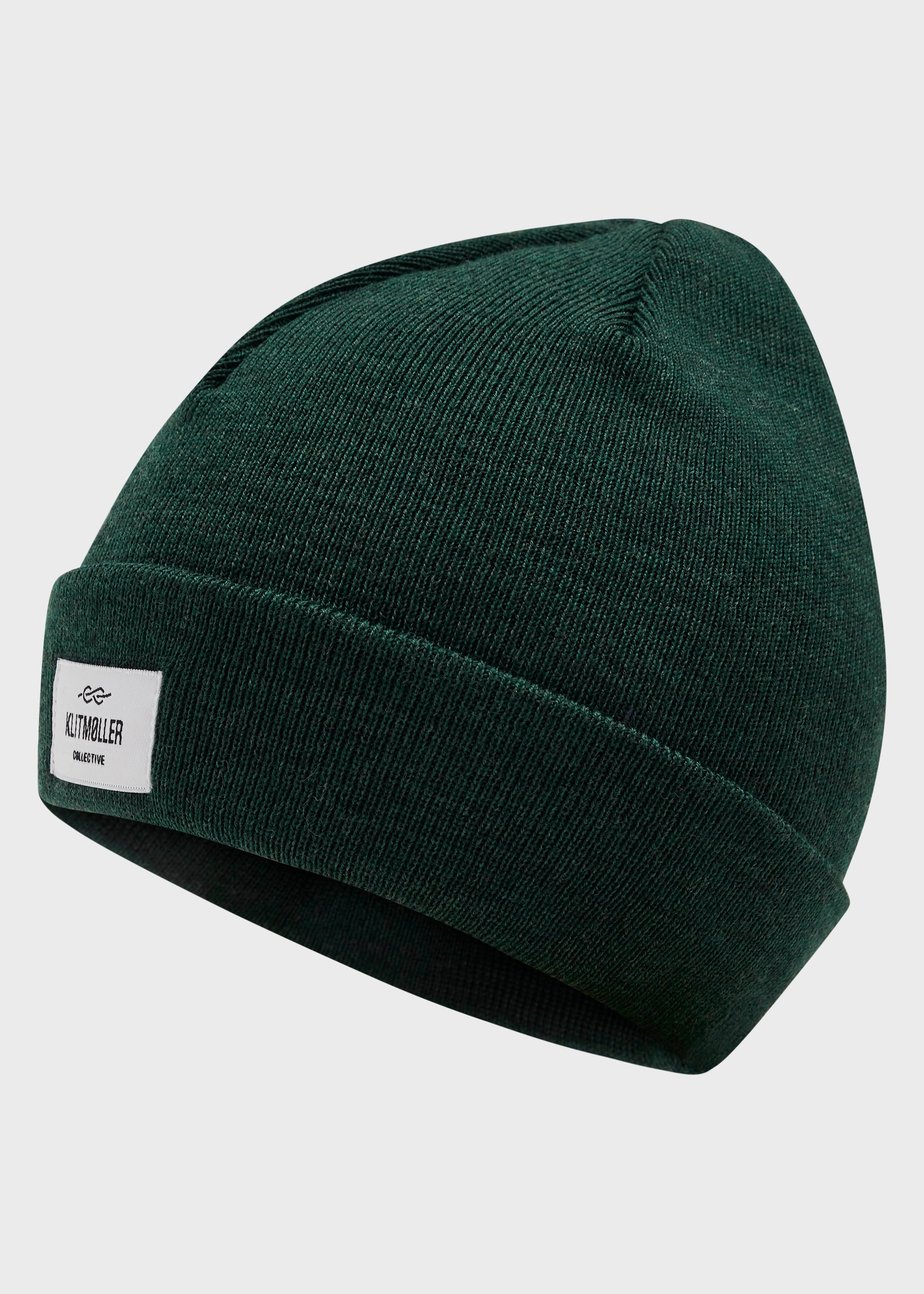 Kids Fine Merino Beanie - Moss Green