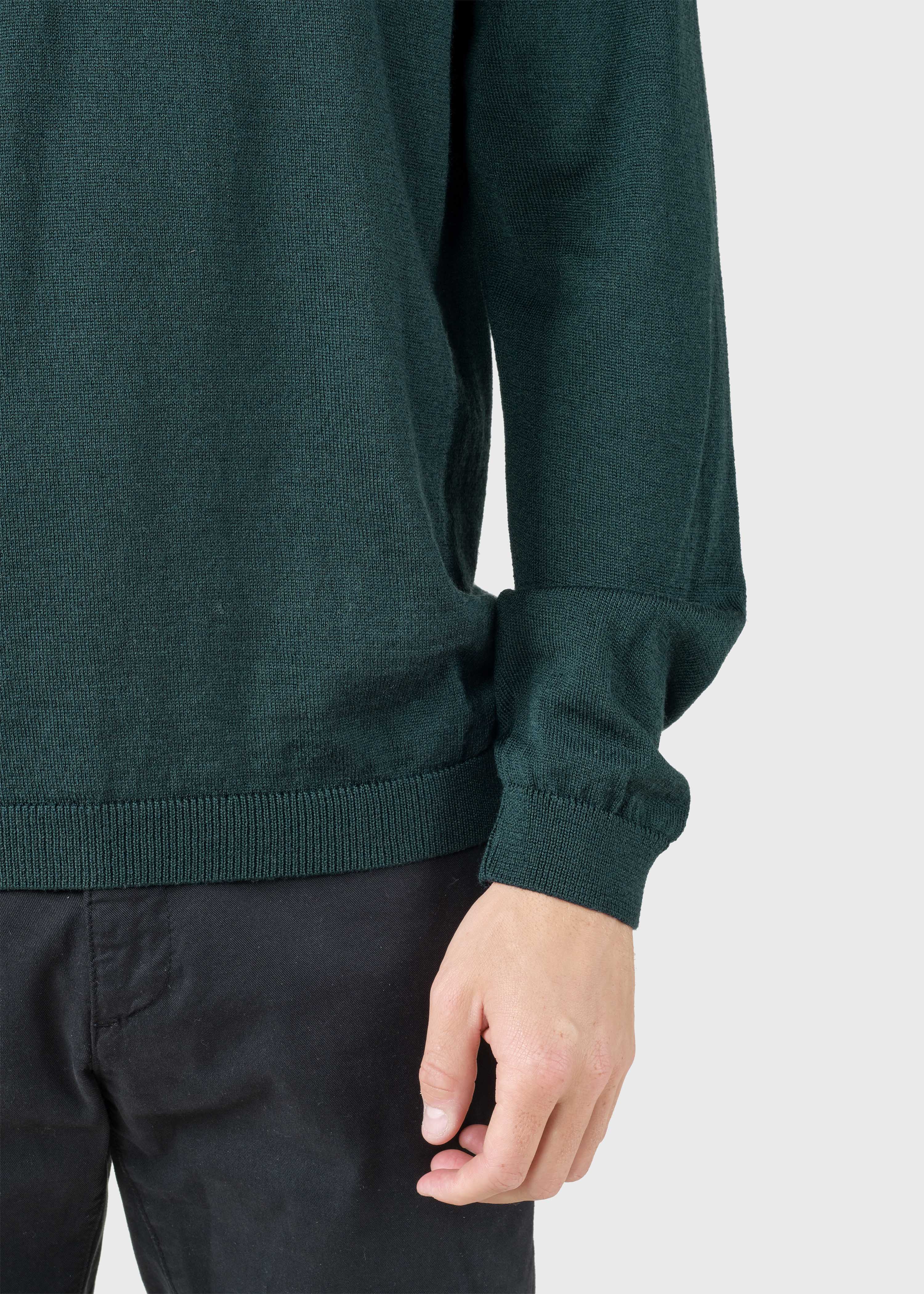 L/s Knit Polo - Olive