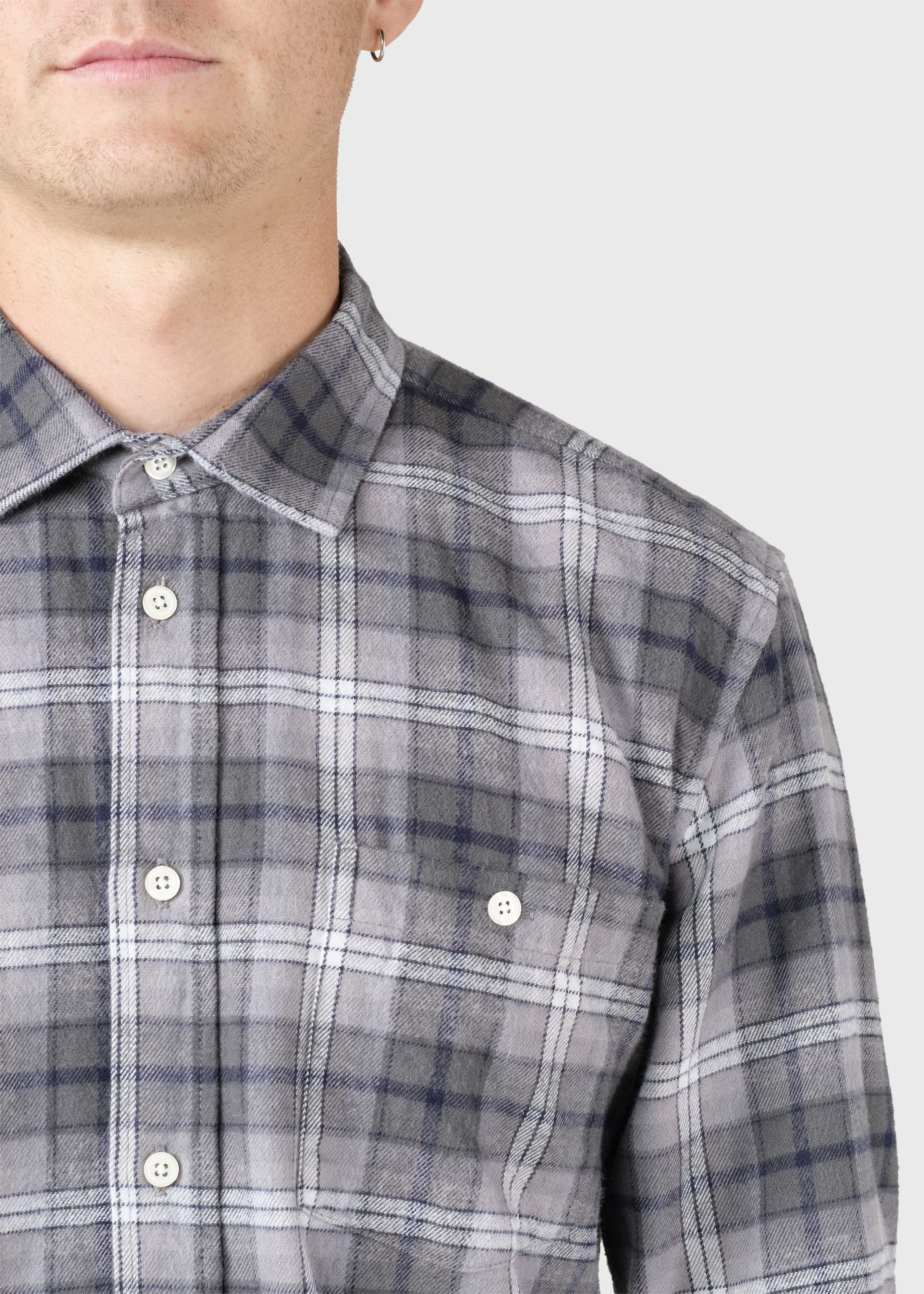 Manny Shirt - Olive/cream/navy