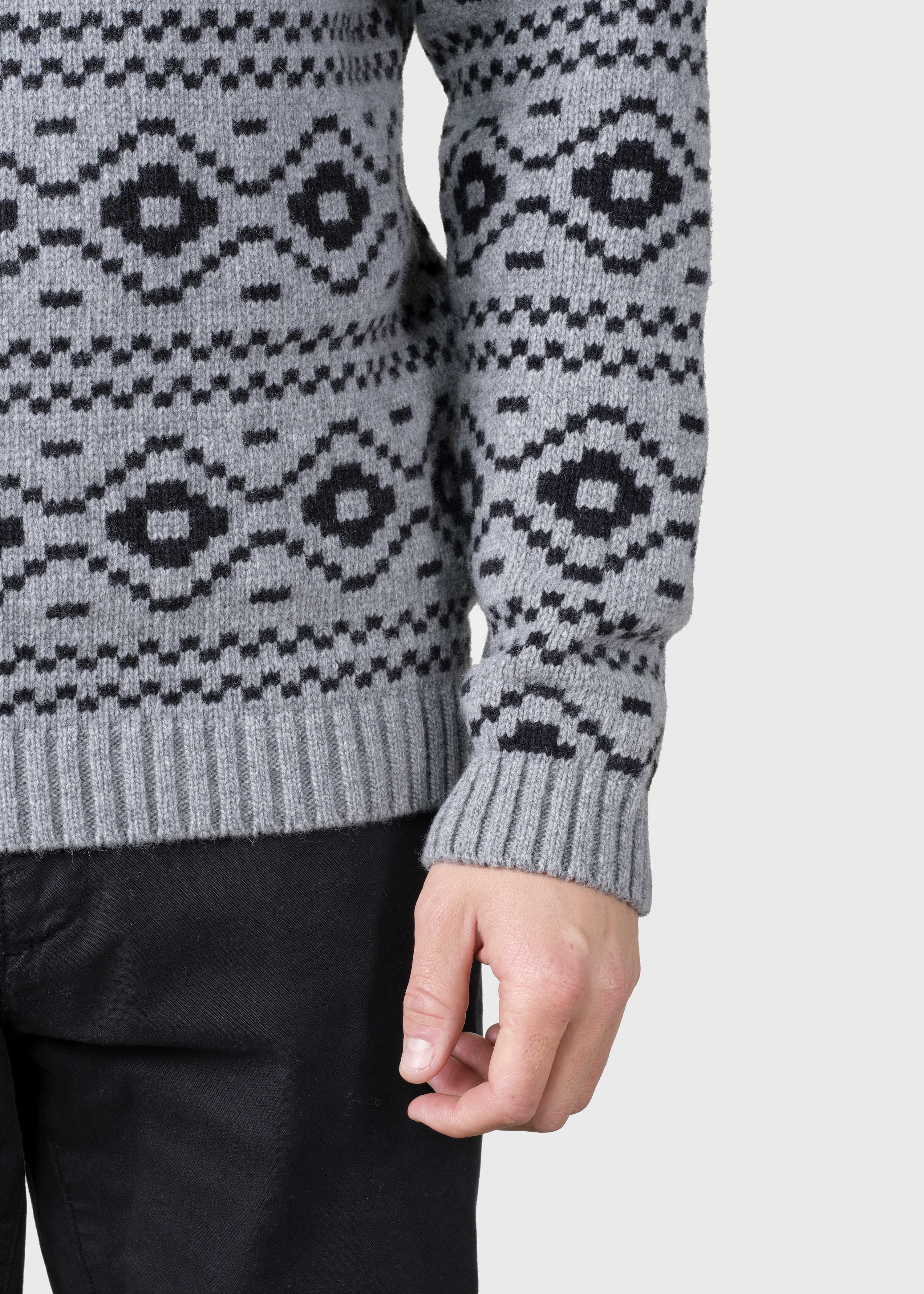 Marlon Knit - Light Grey/black