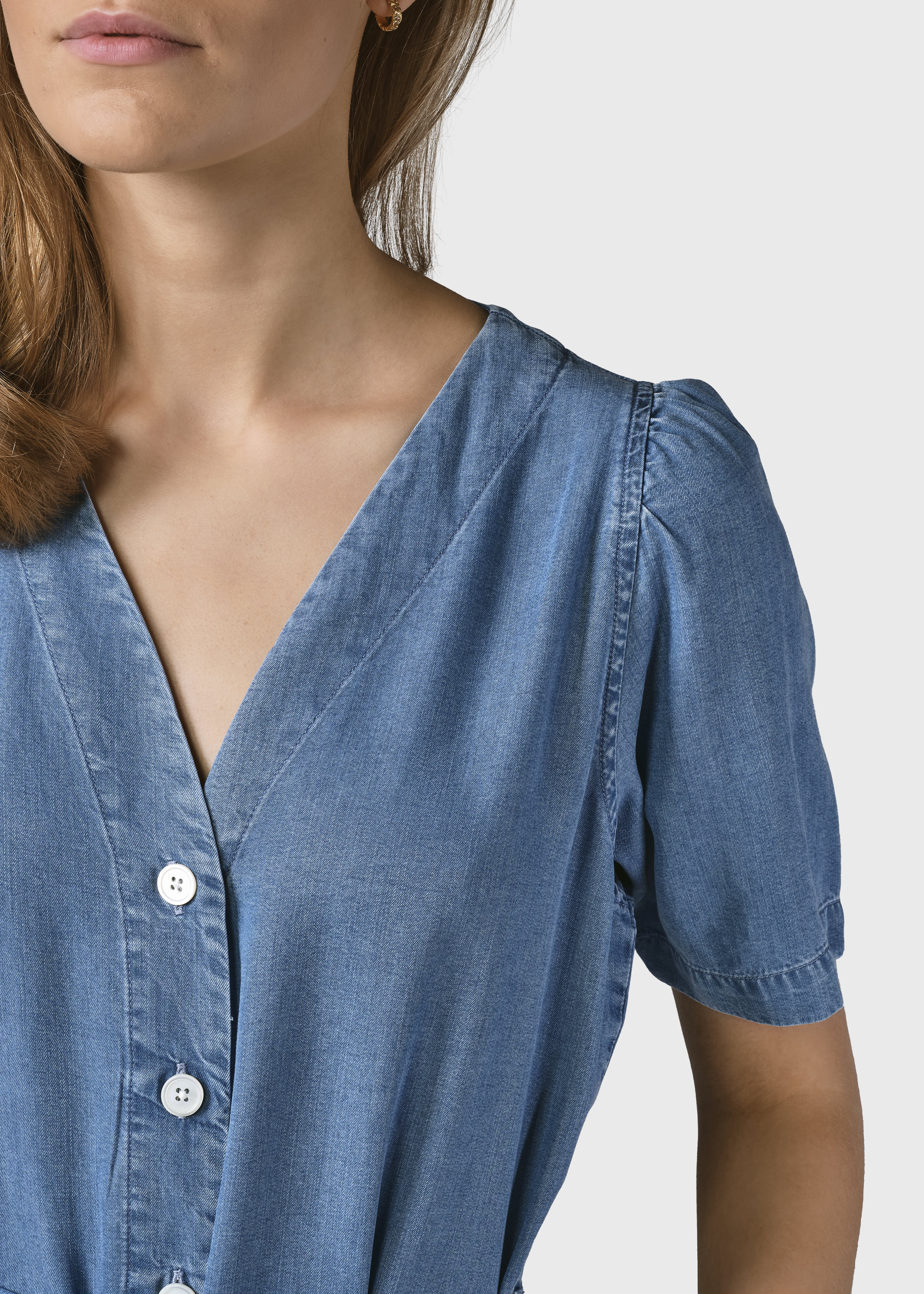 Marna Jumpsuit - Light Blue Chambrey