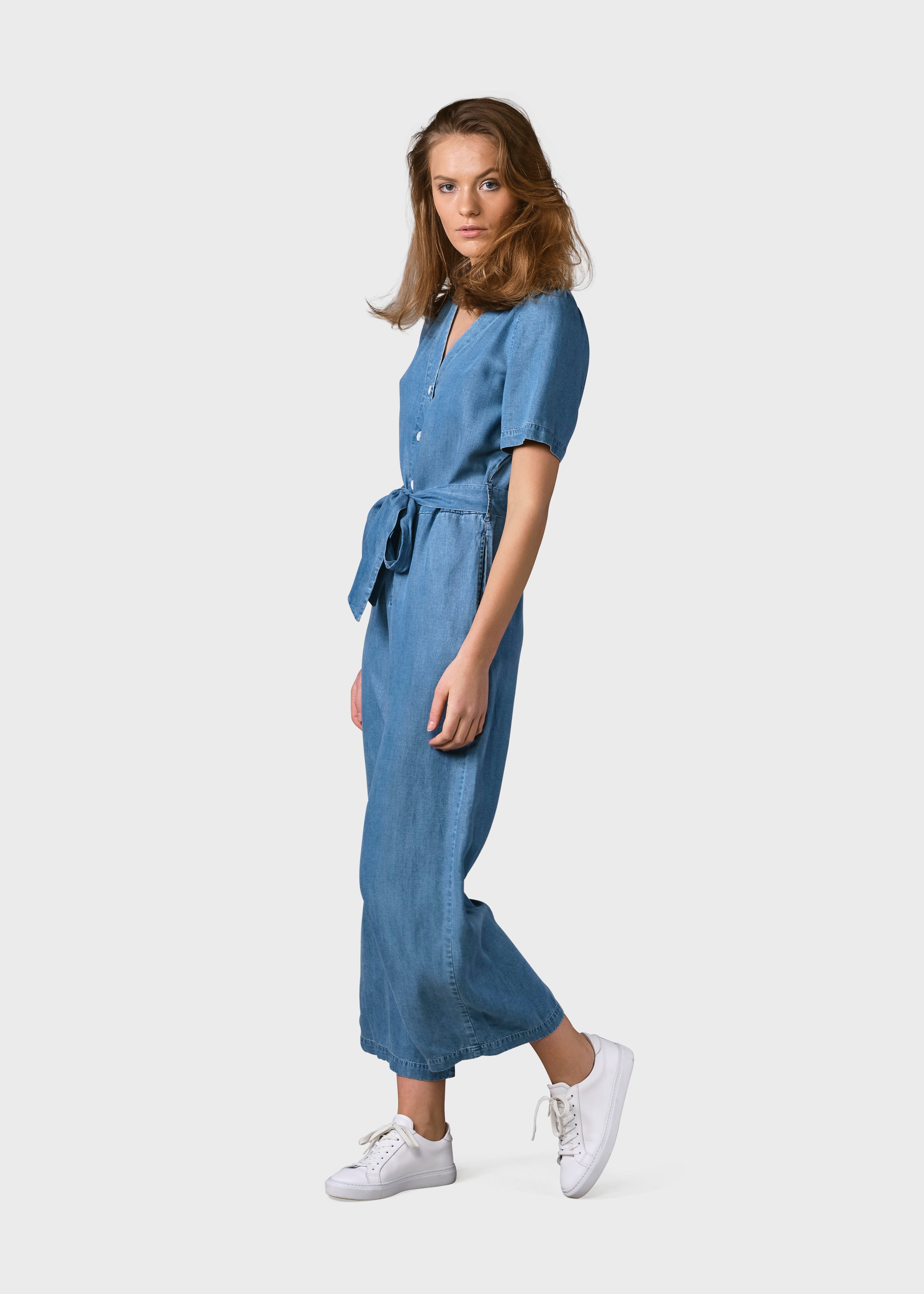 Marna Jumpsuit - Light Blue Chambrey