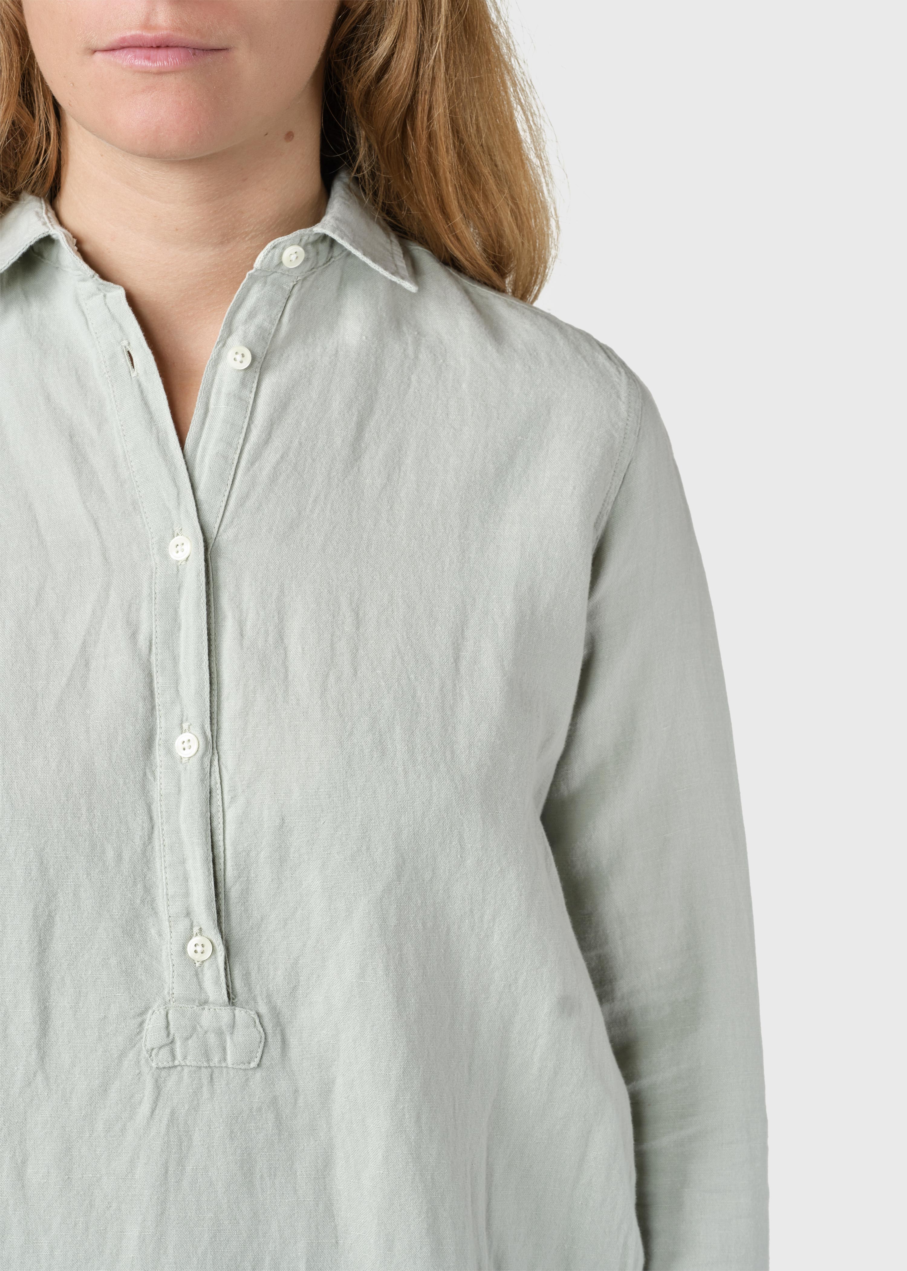 Mathilde Linen Shirt - Sage