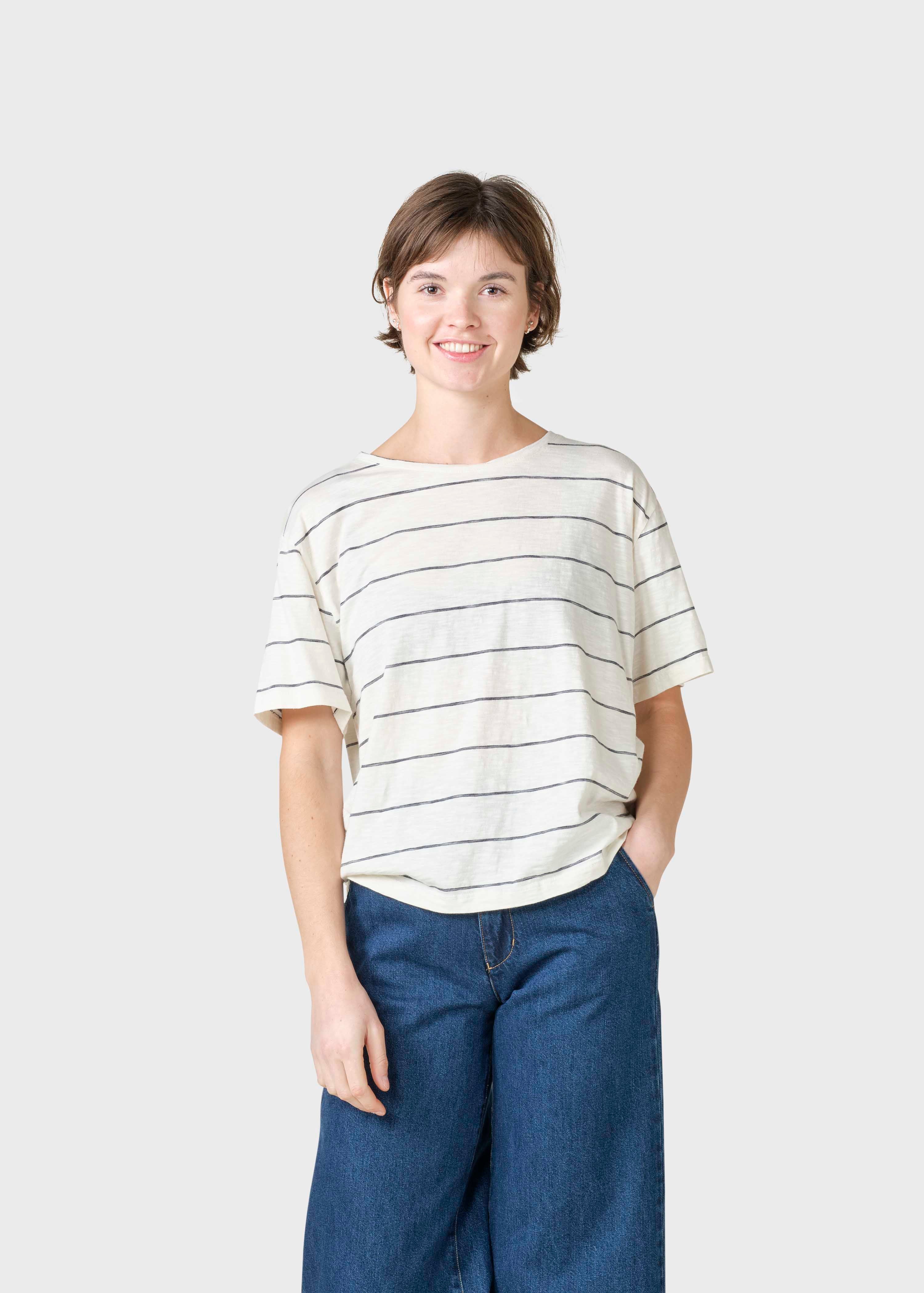 Megan Tee - Cream/navy