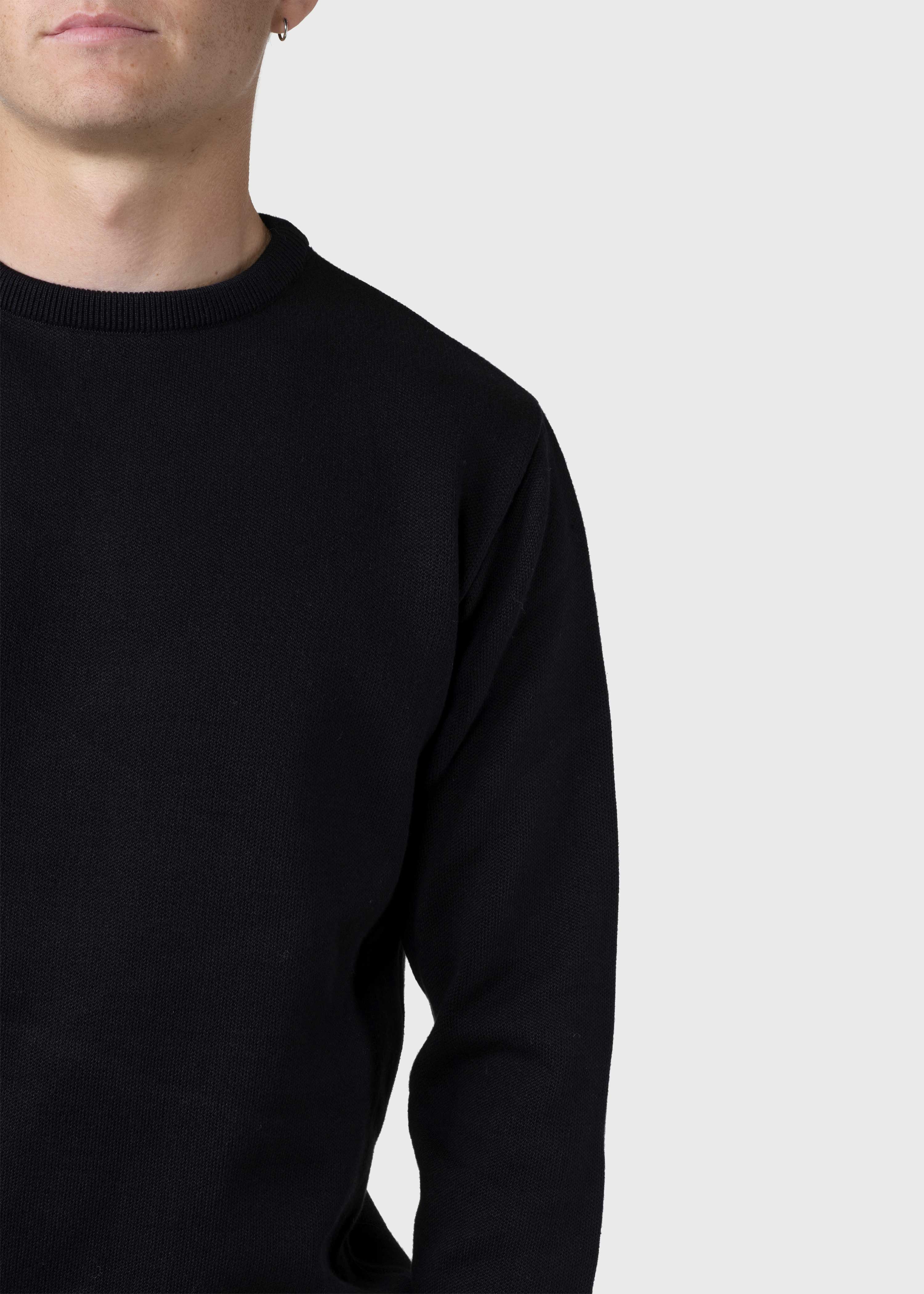 Mens Basic Cotton Knit - Black
