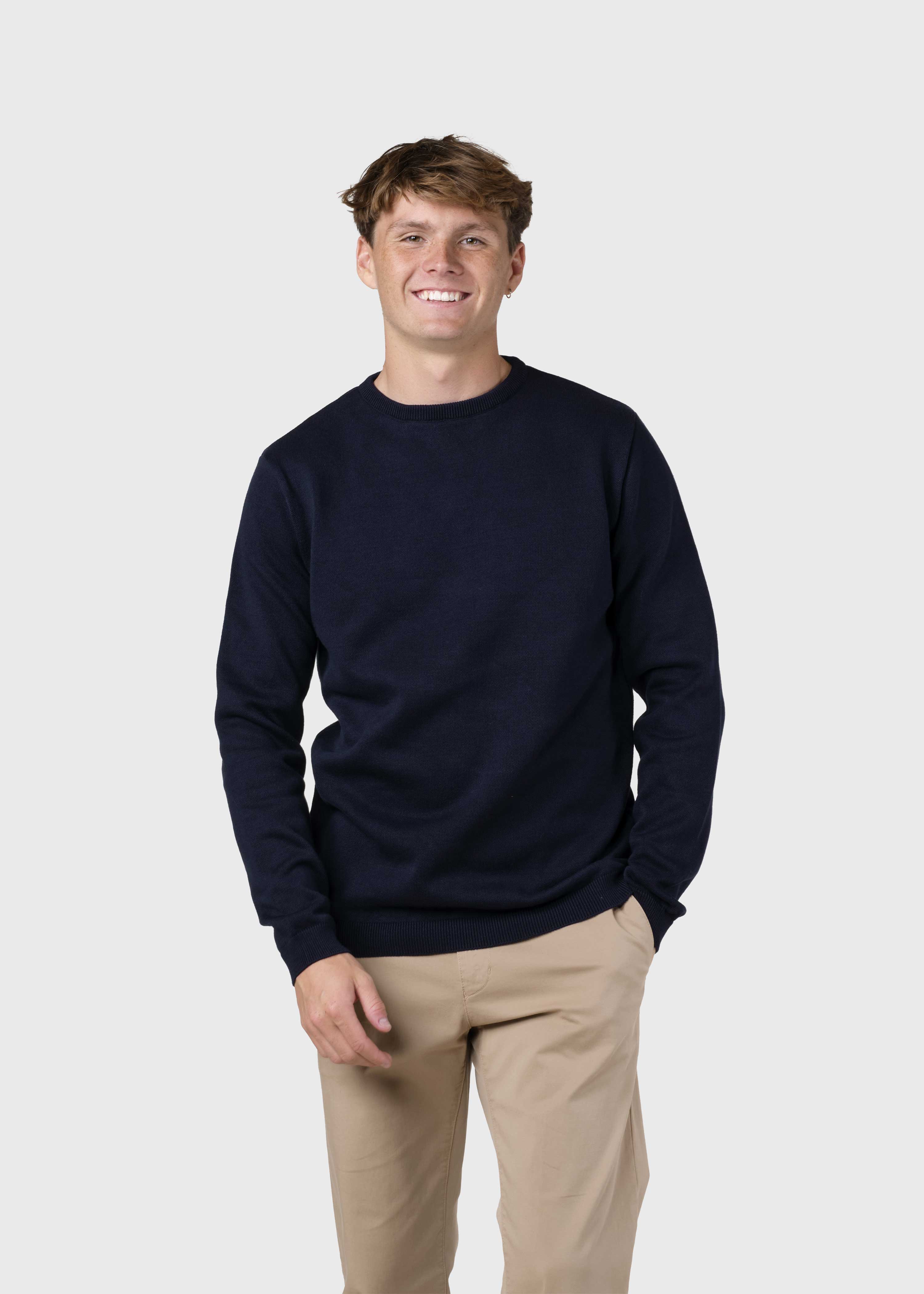 Mens Basic Cotton Knit - Navy