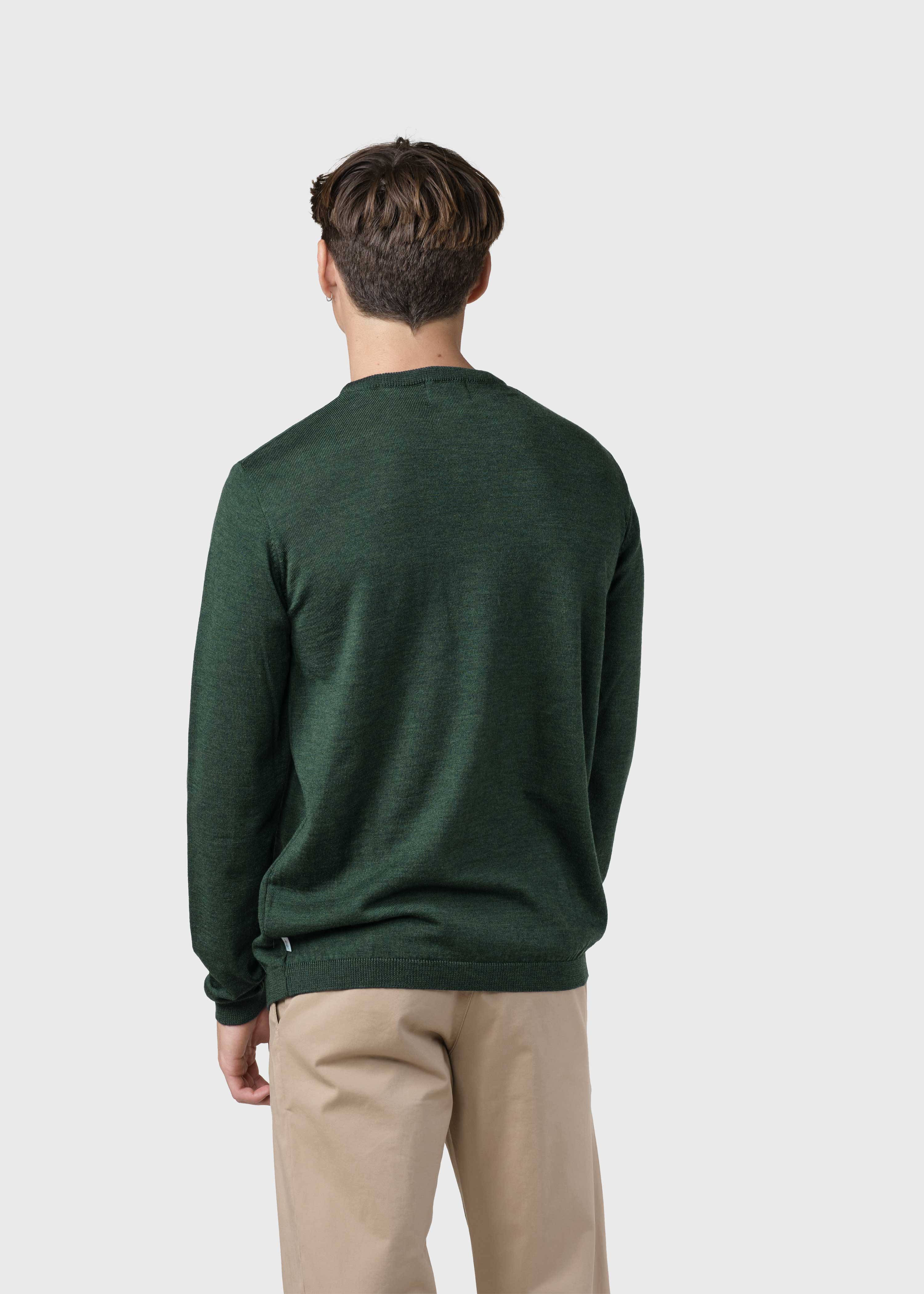 Mens Basic Merino Knit - Moss Green