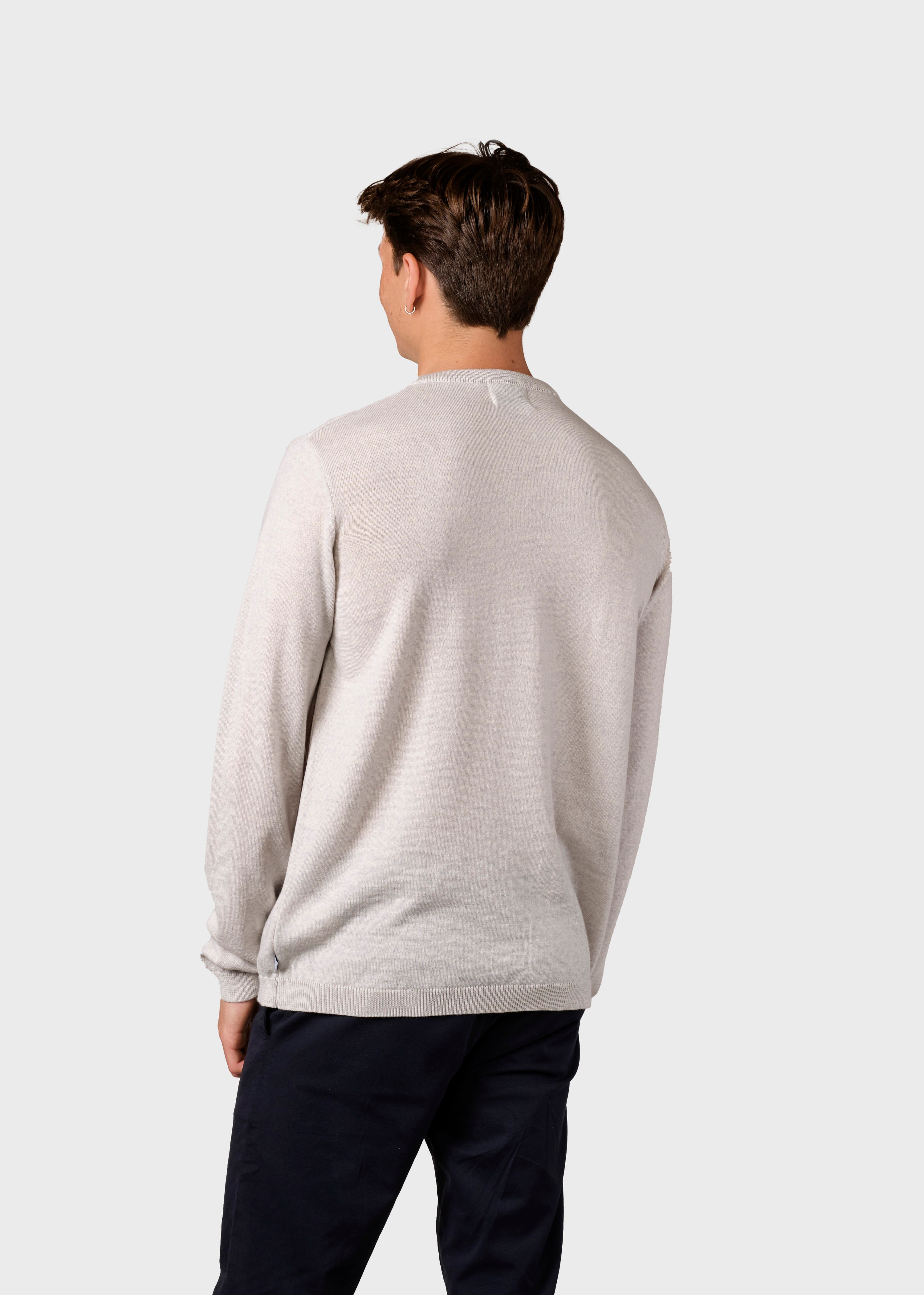 Mens Basic Merino Knit - Pastel Grey