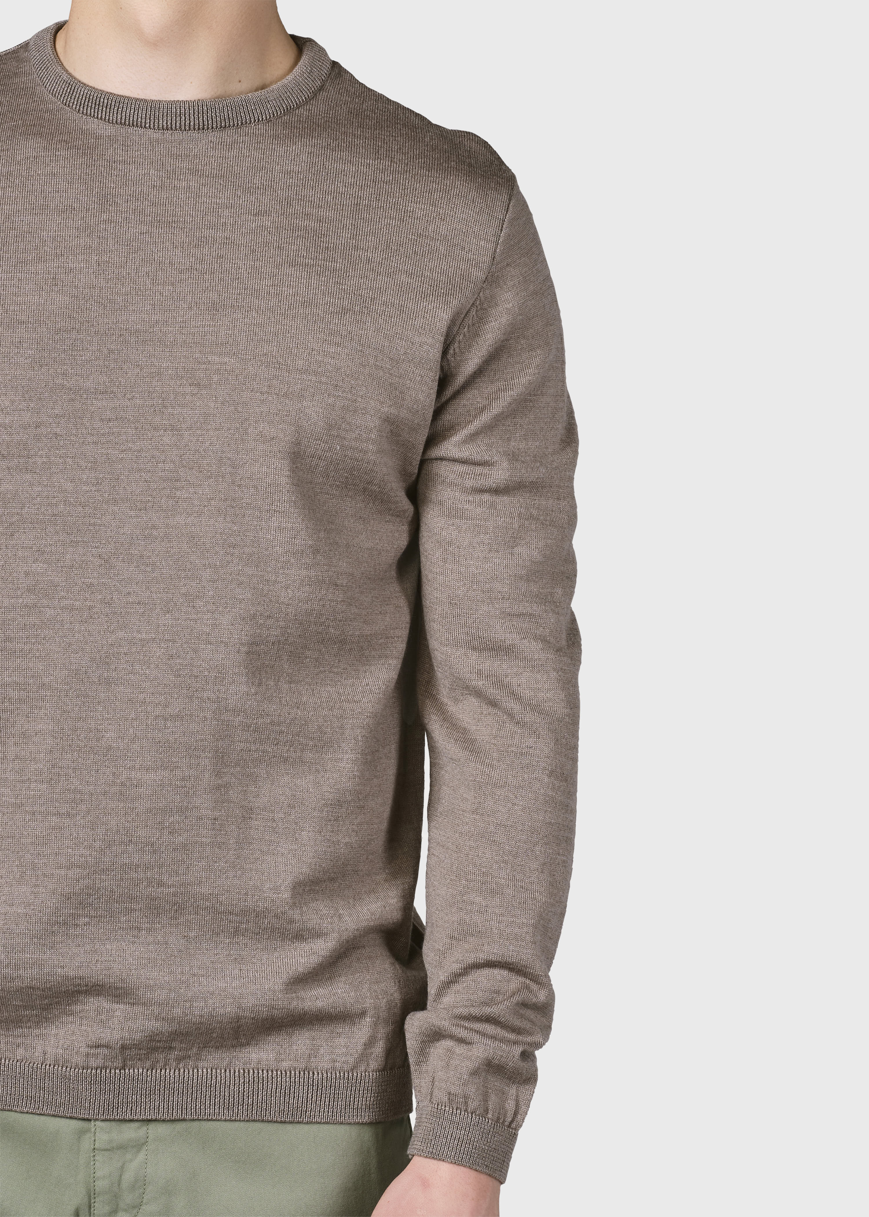 Mens Basic Merino Knit - Sand