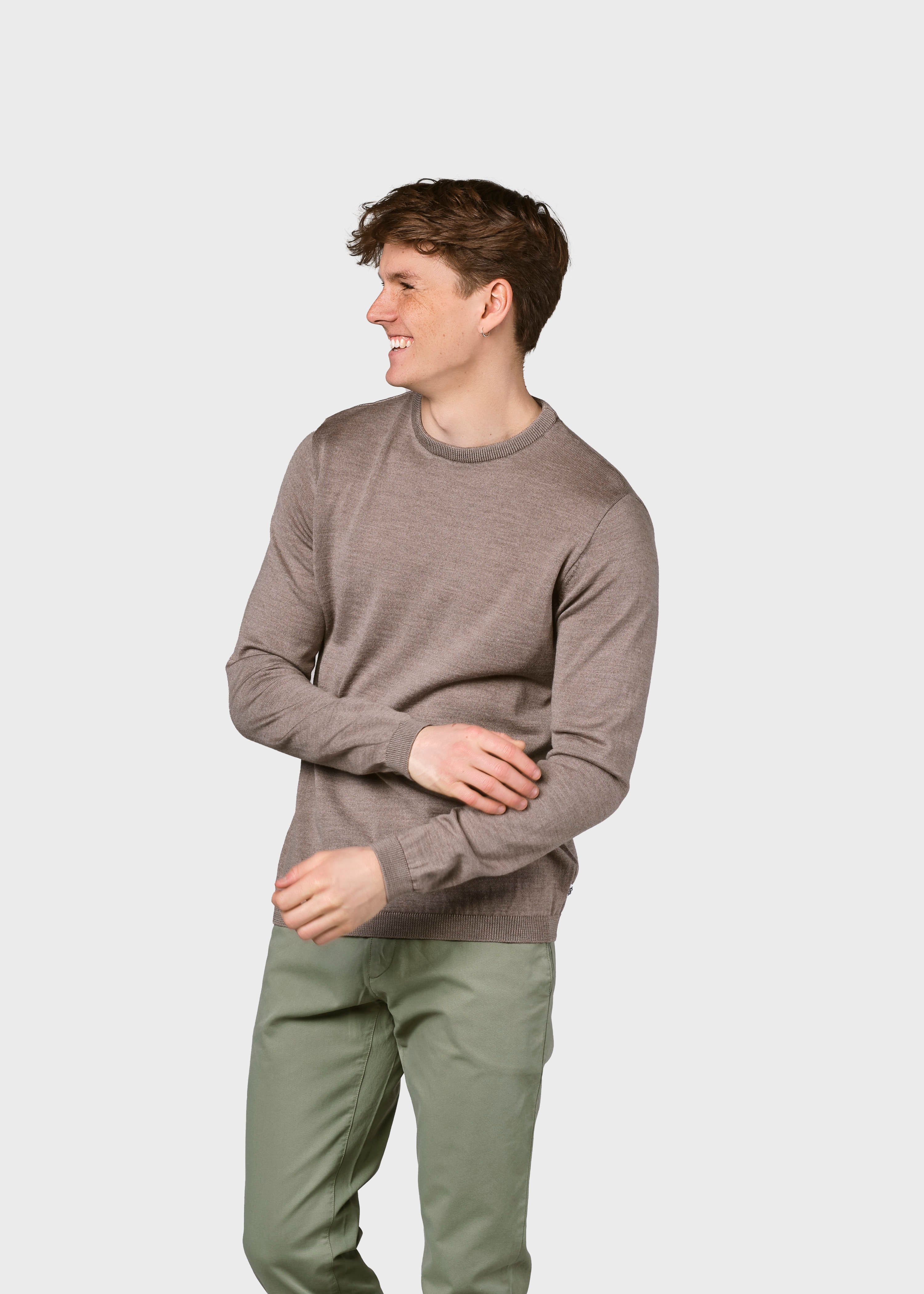 Mens Basic Merino Knit - Sand