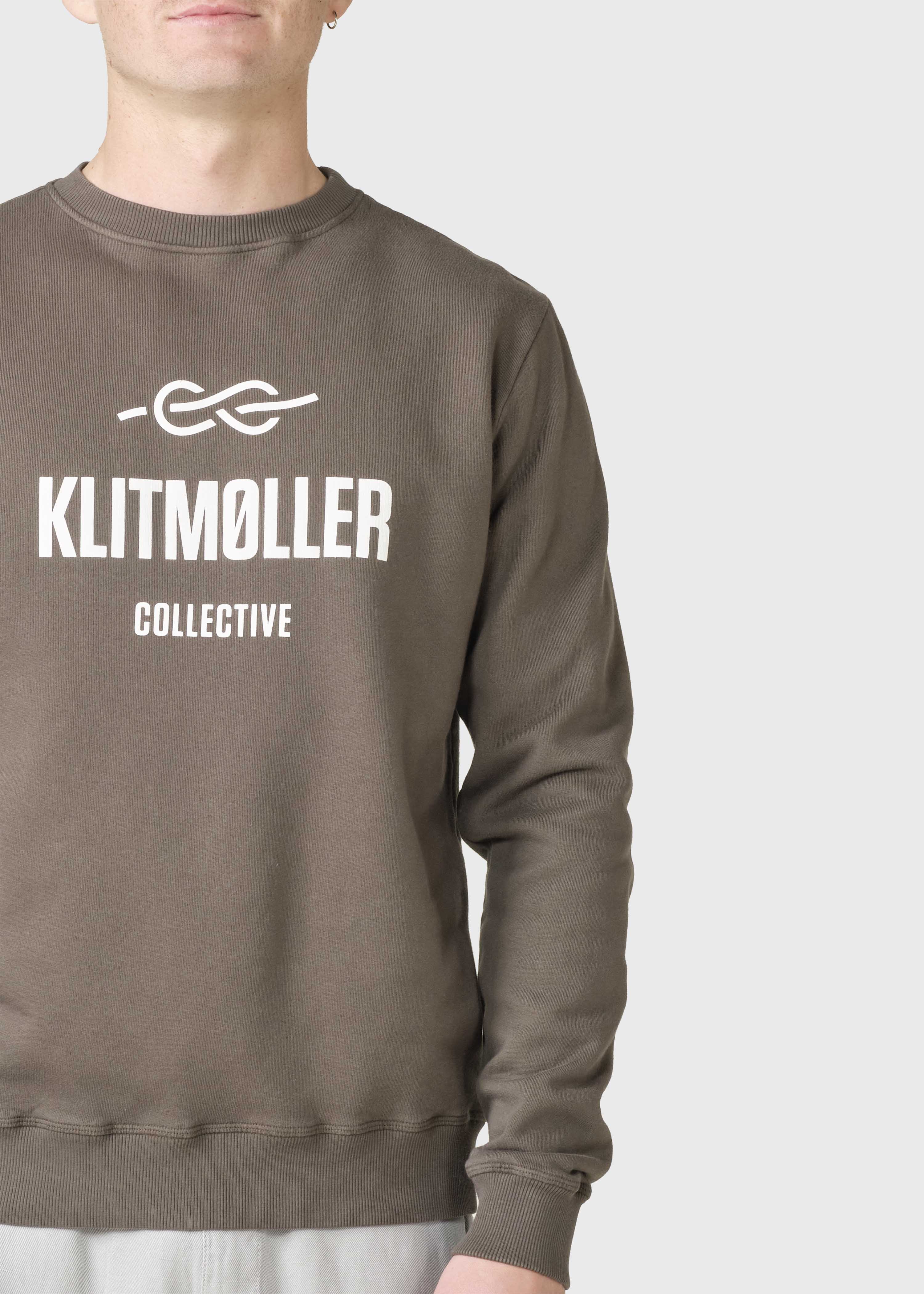 Mens Logo Crew - Taupe