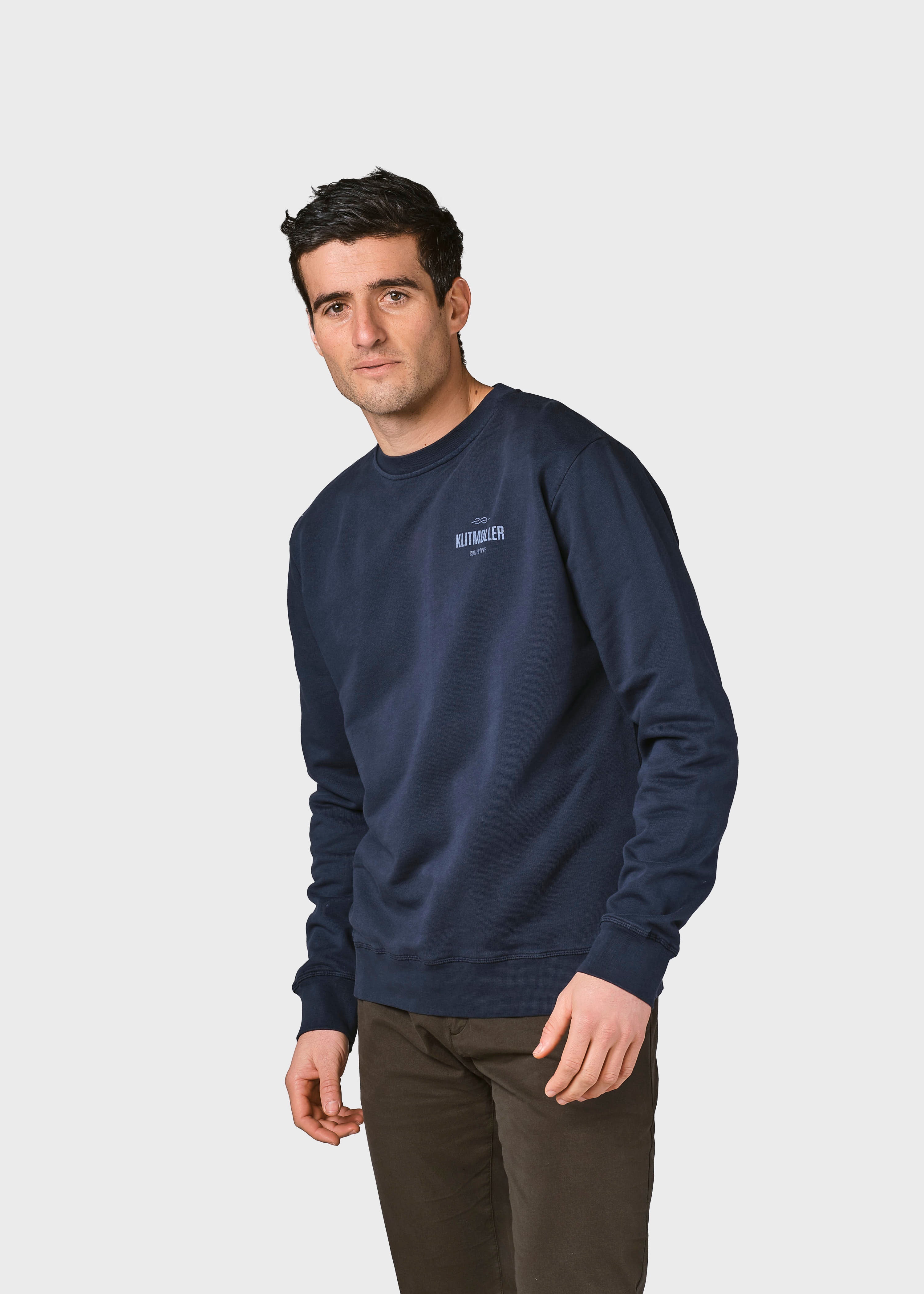 Mens Small Logo Crew - Navy