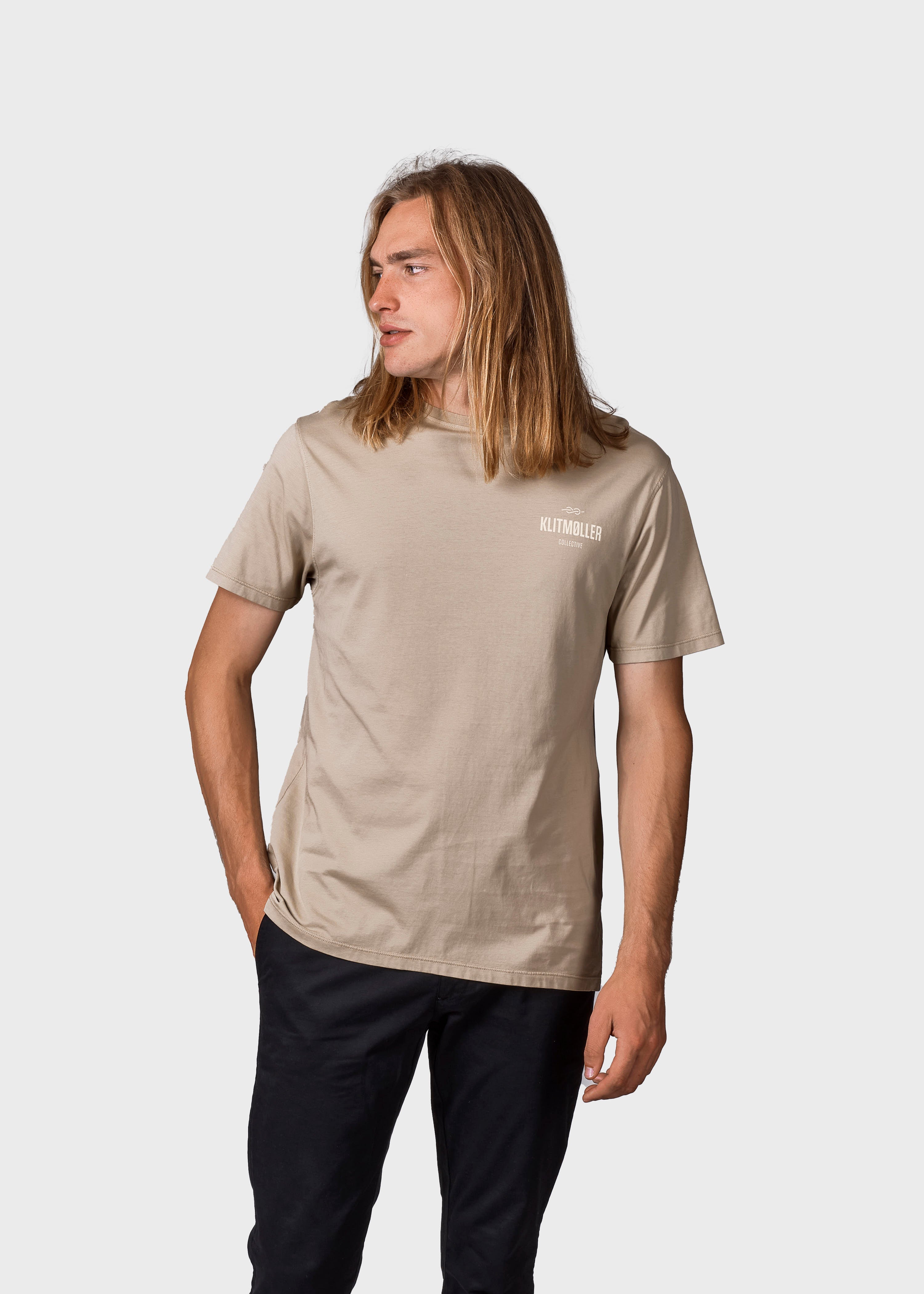 Mens Small Logo Tee - Sand
