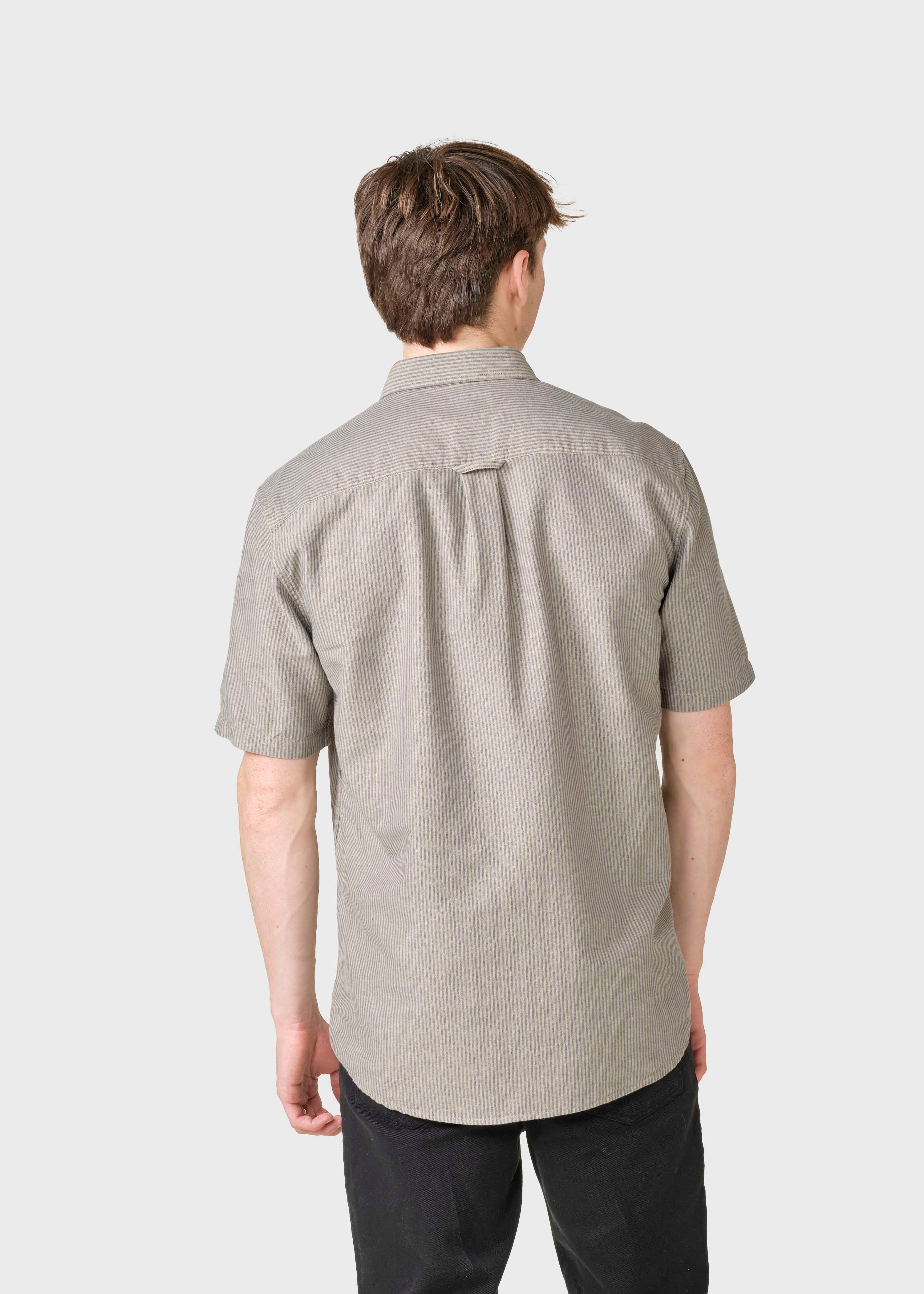 Mikkel Striped Shirt - Sand/navy/sand Overdye