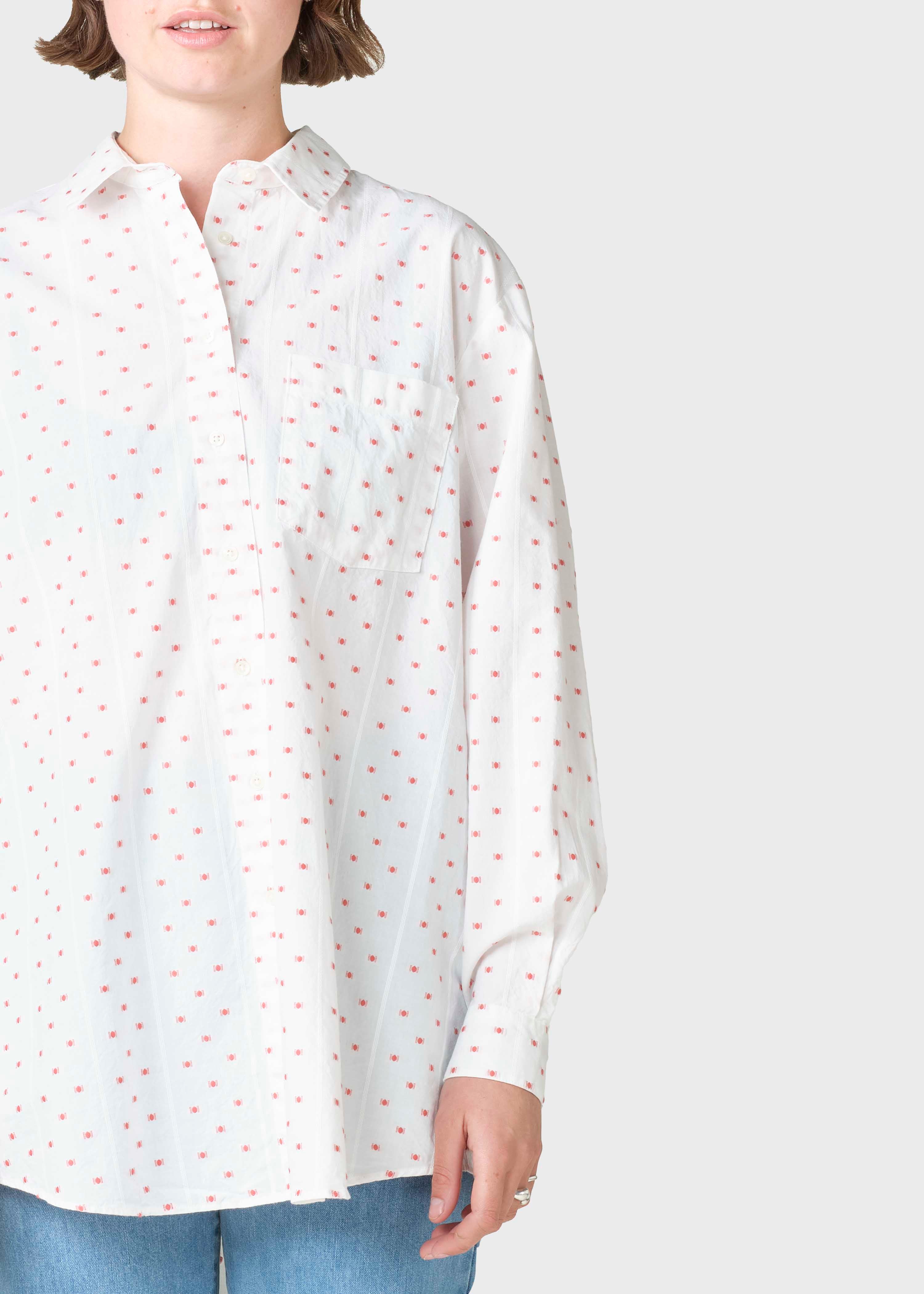 Nancy Shirt - White/red