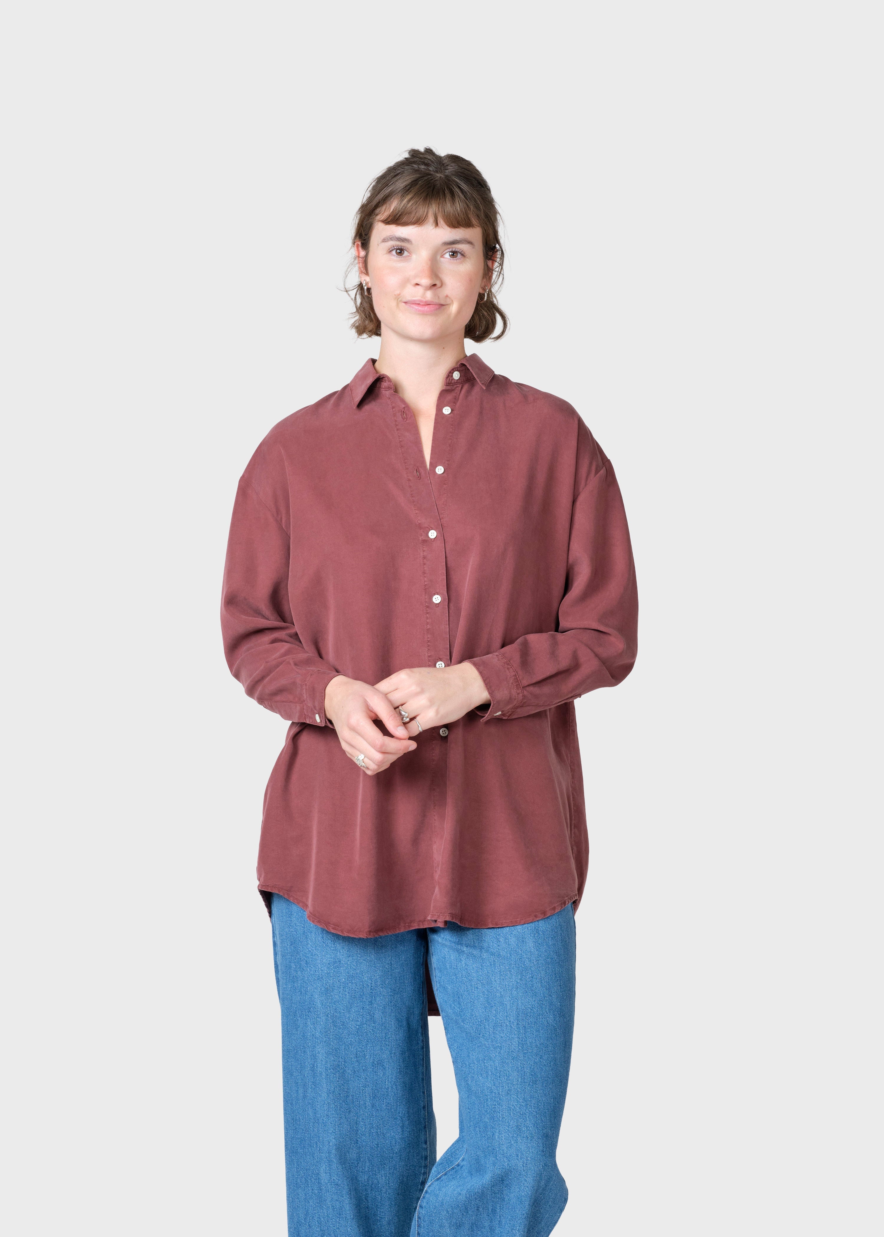 Ofelia Lyocell Shirt - Burgundy