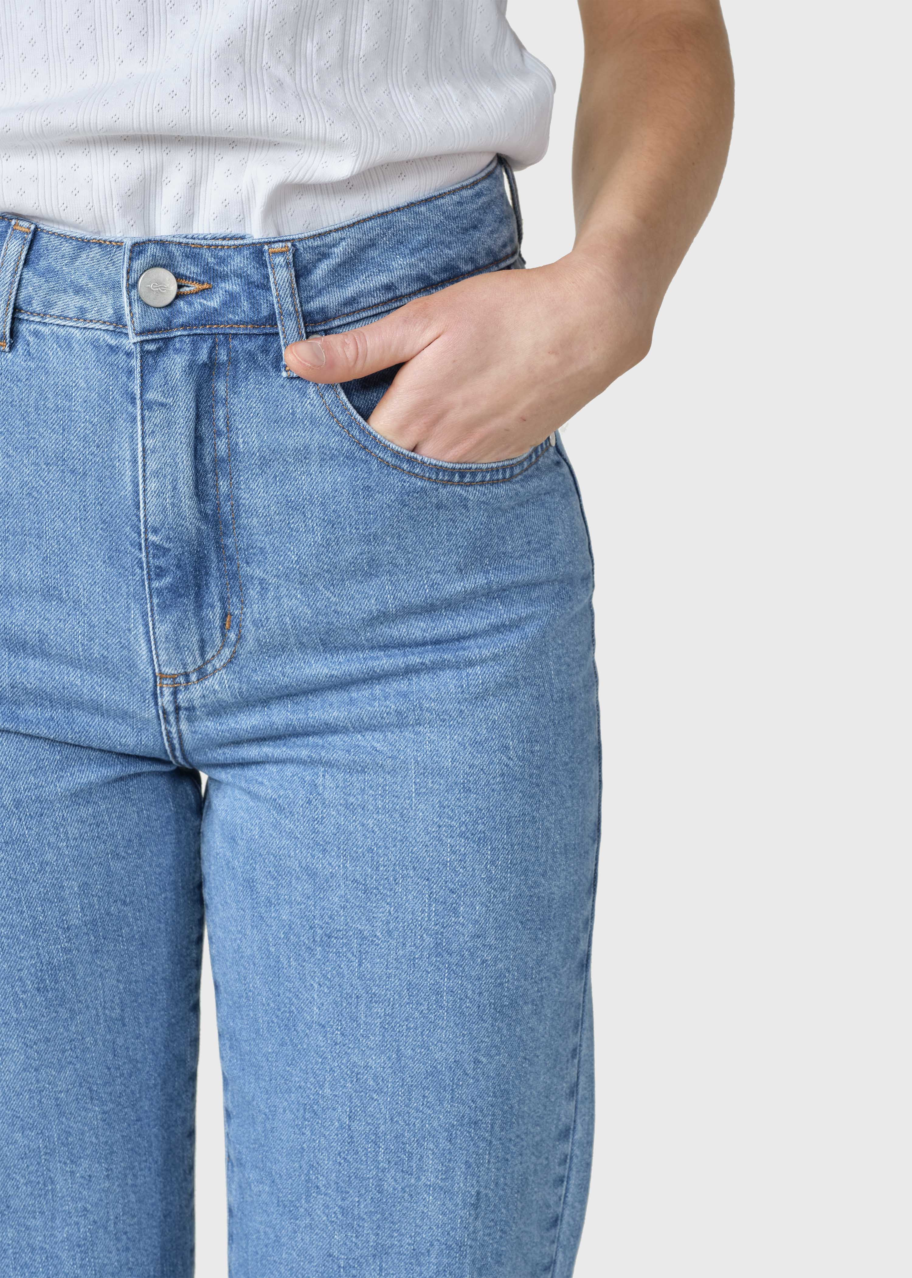 Rubi Denim Pants - Light Blue Stonewash