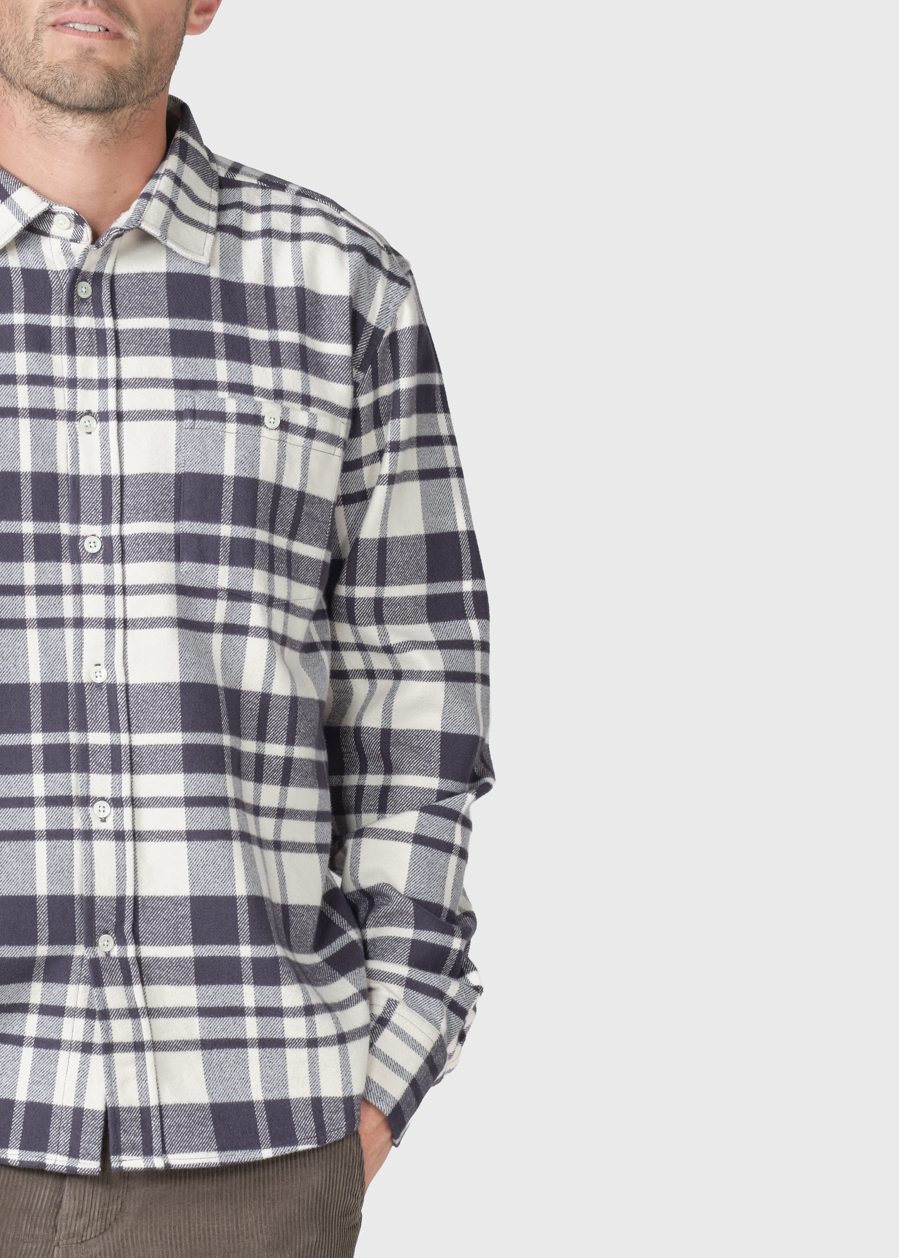 Scott Shirt - Navy/cream