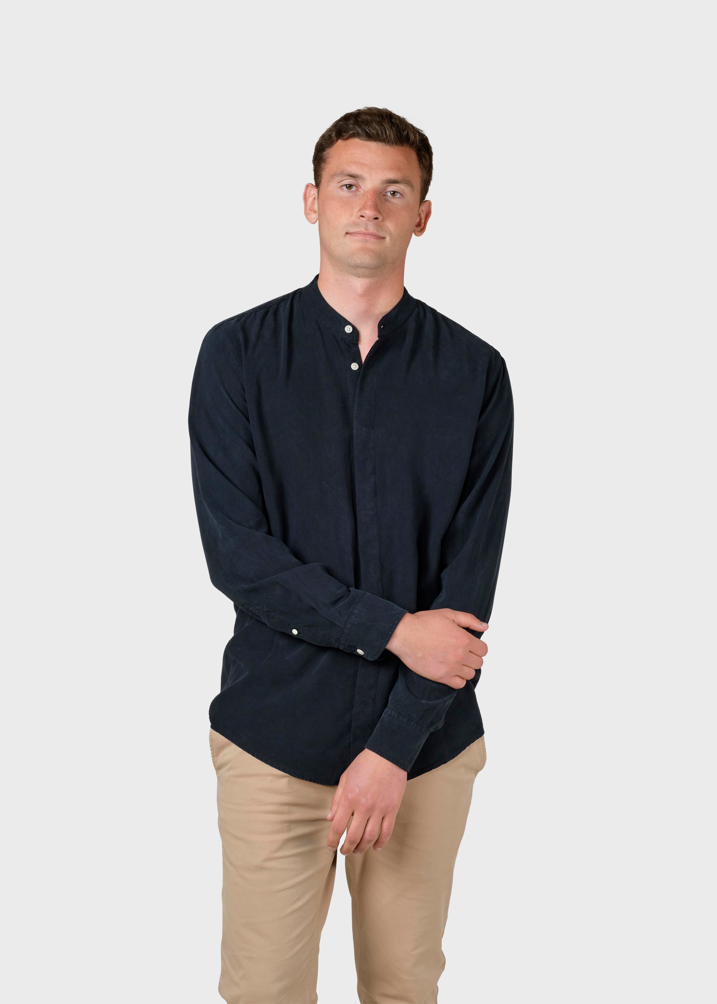 Simon Lyocell Shirt - Navy