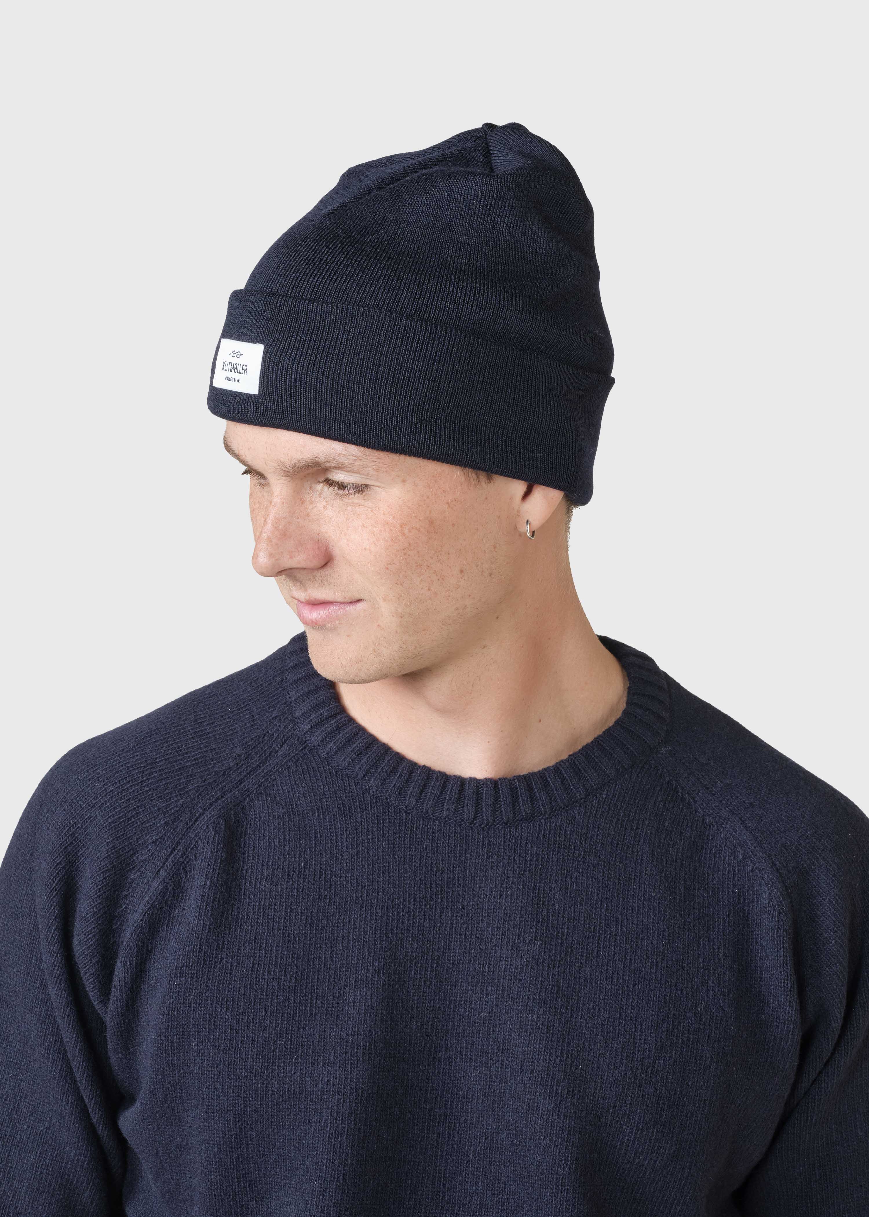 Tall Beanie - Navy