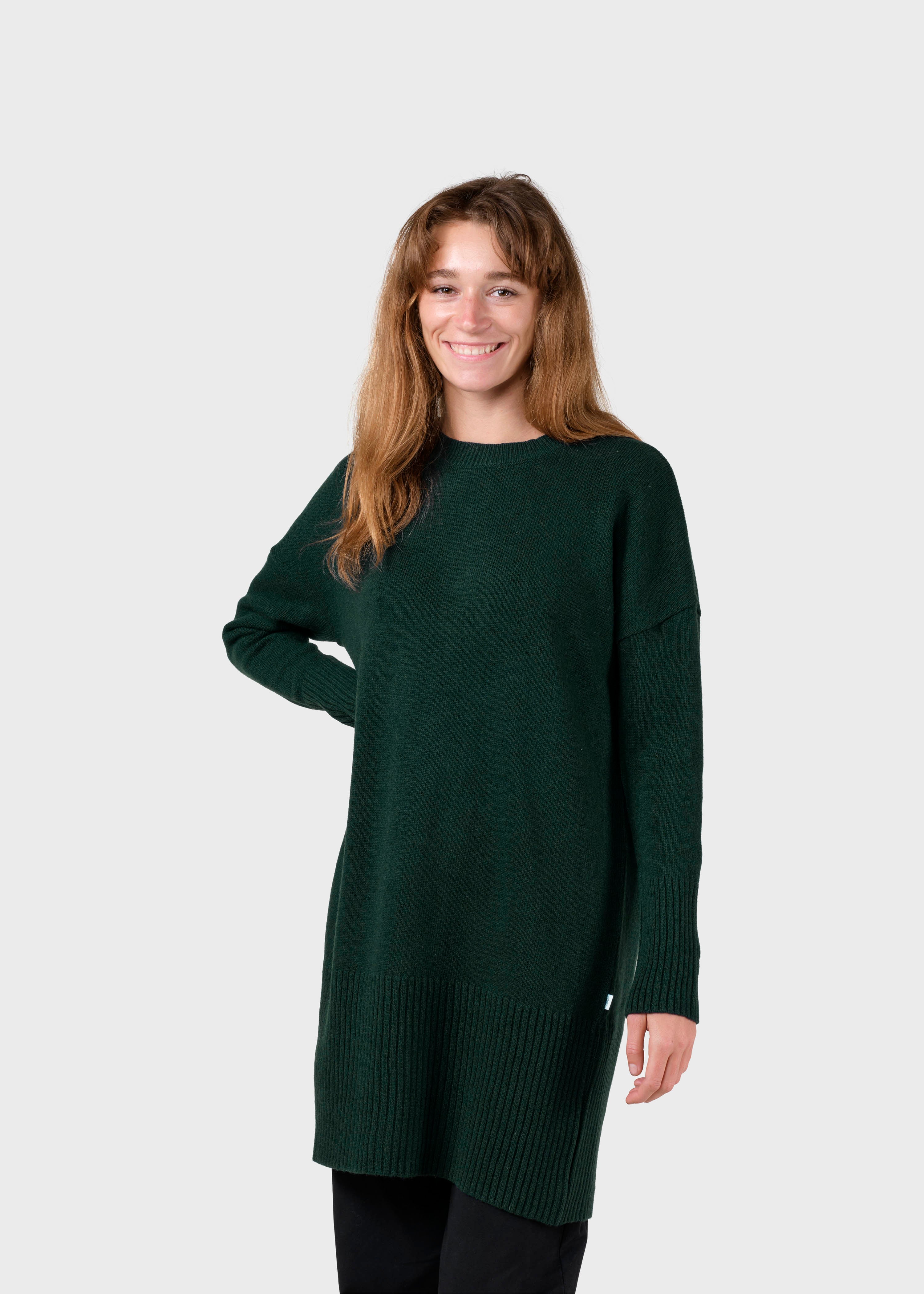 Thea Knit Dress - Moss Green