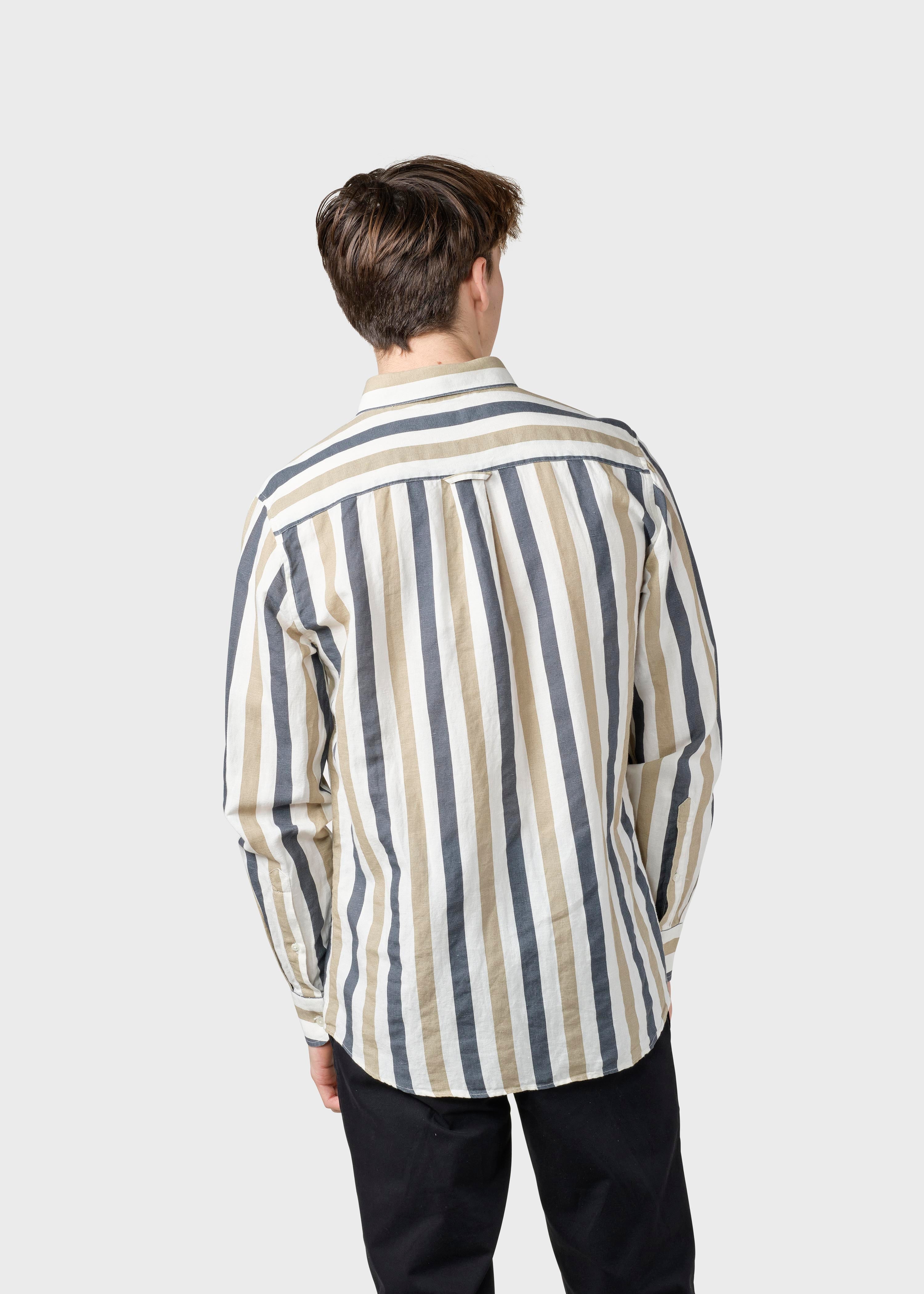 Valdis Shirt - Navy/sand