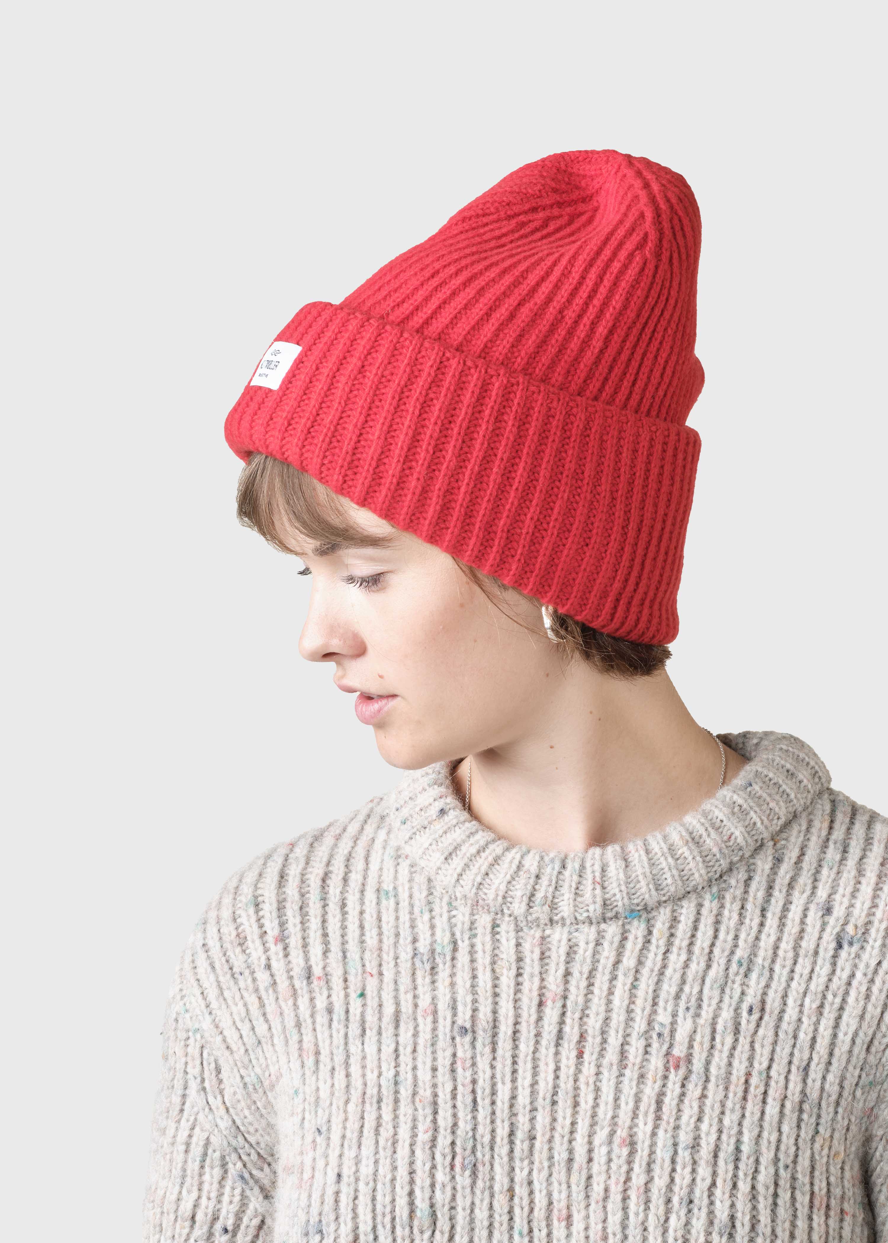 Wide Rib Beanie - Red