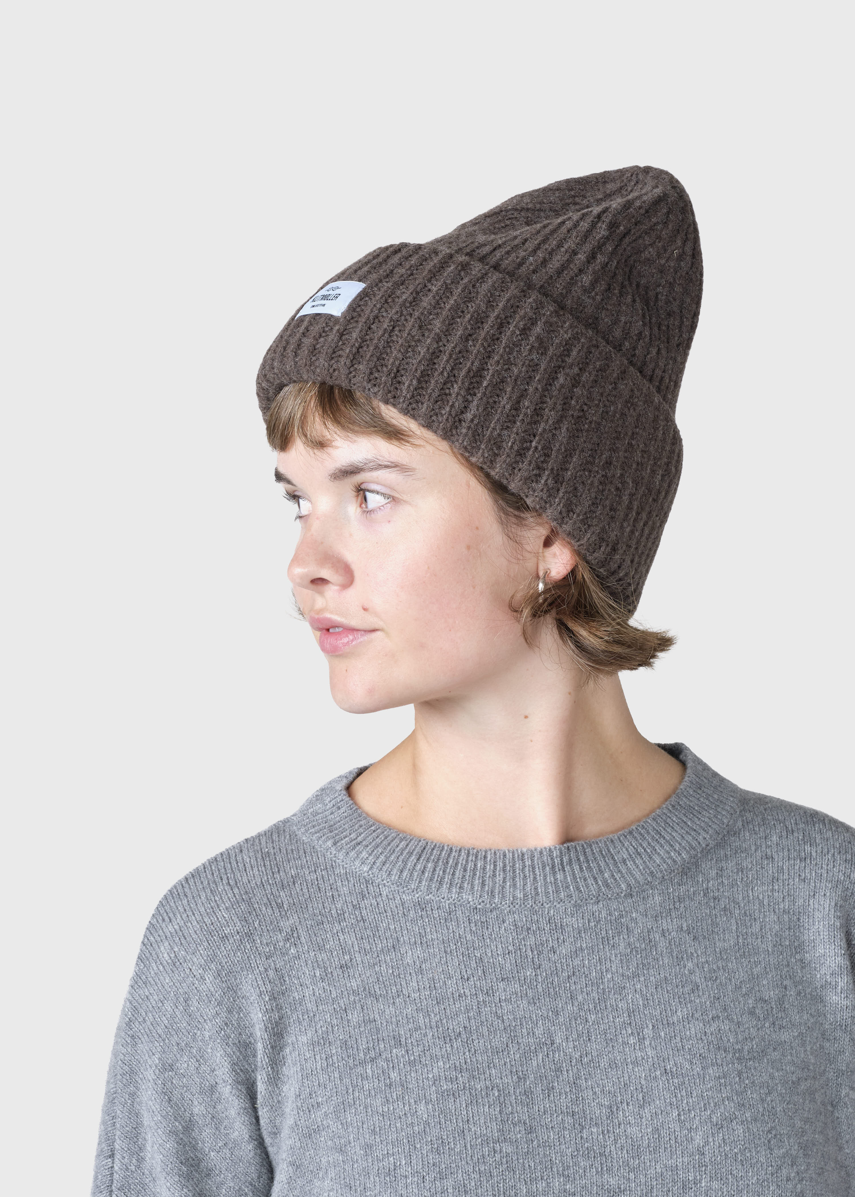 Wide Rib Beanie - Taupe