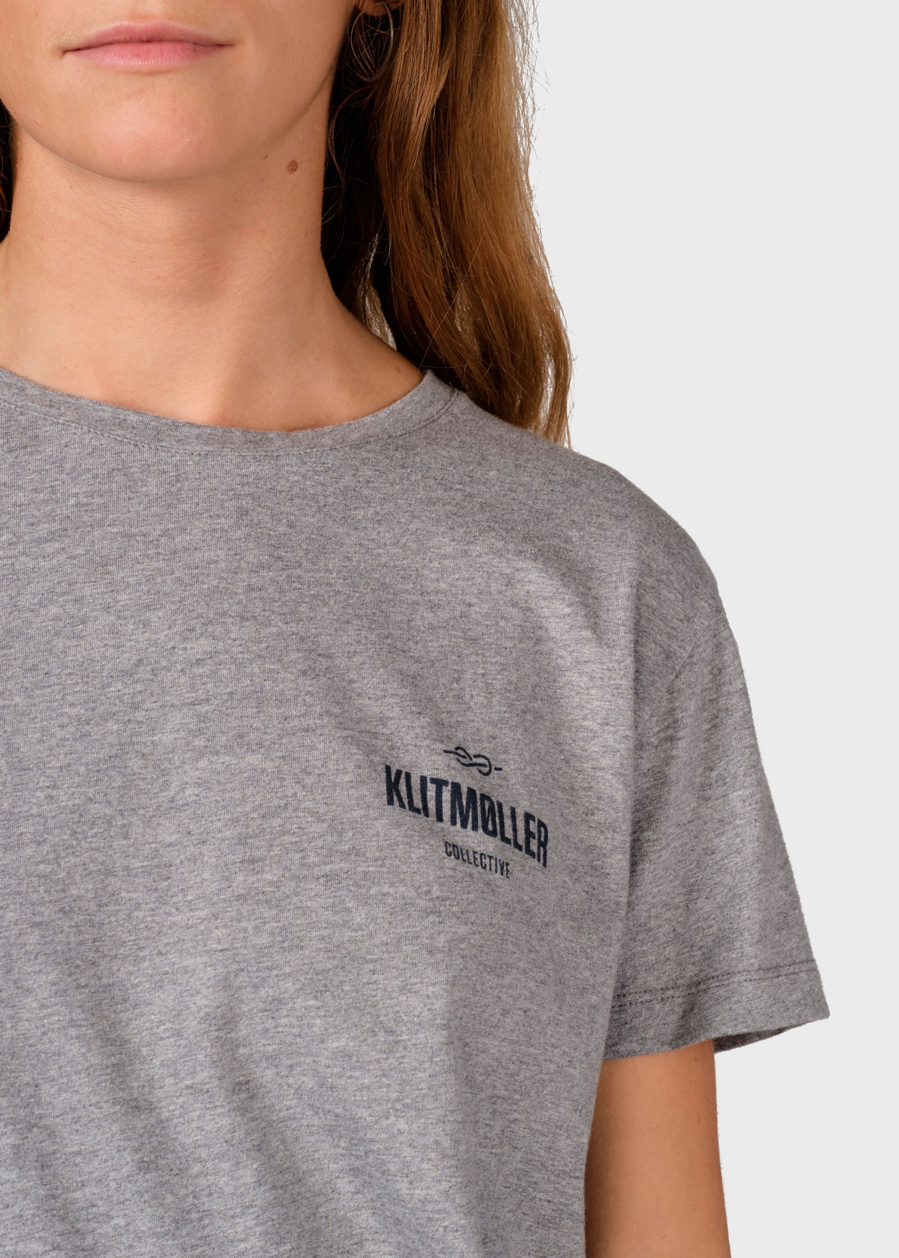 Womens Small Logo Tee - Grey Melange