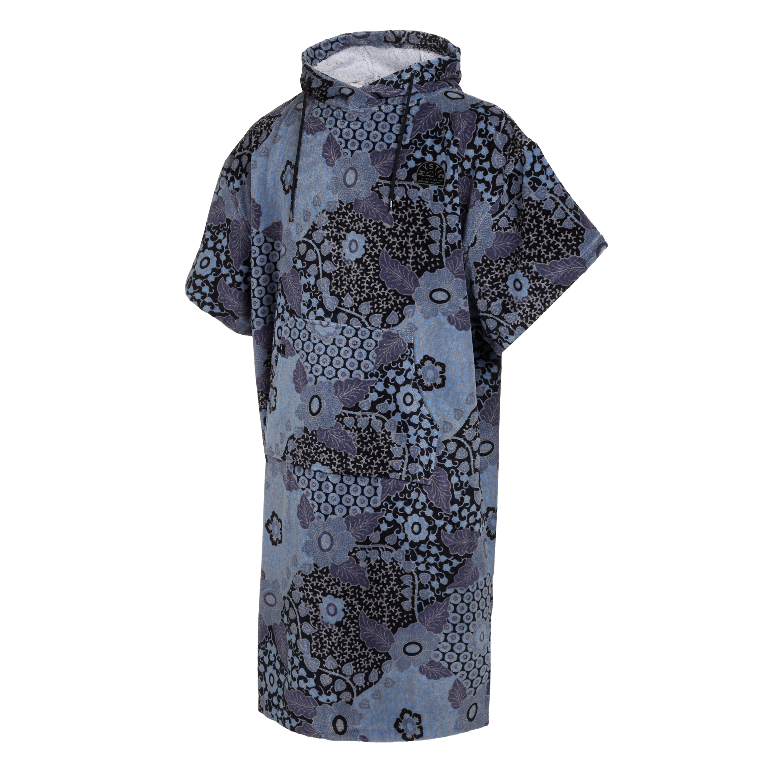 Mystic - Poncho Velours AOP - Blue/Black