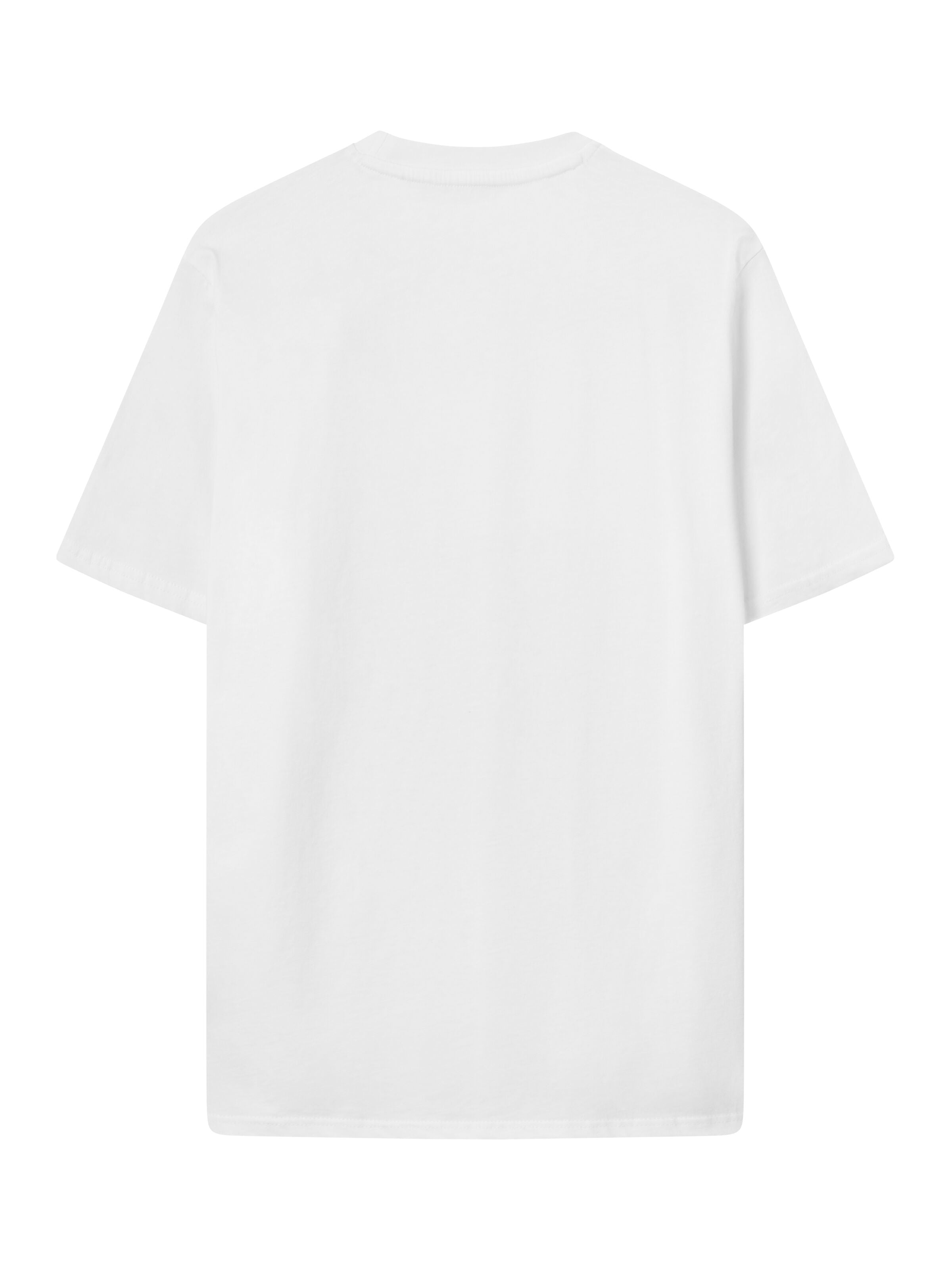 KnowledgeCotton Apparel  - Regular whale front print t-shirt - GOTS/Vegan - Bright White