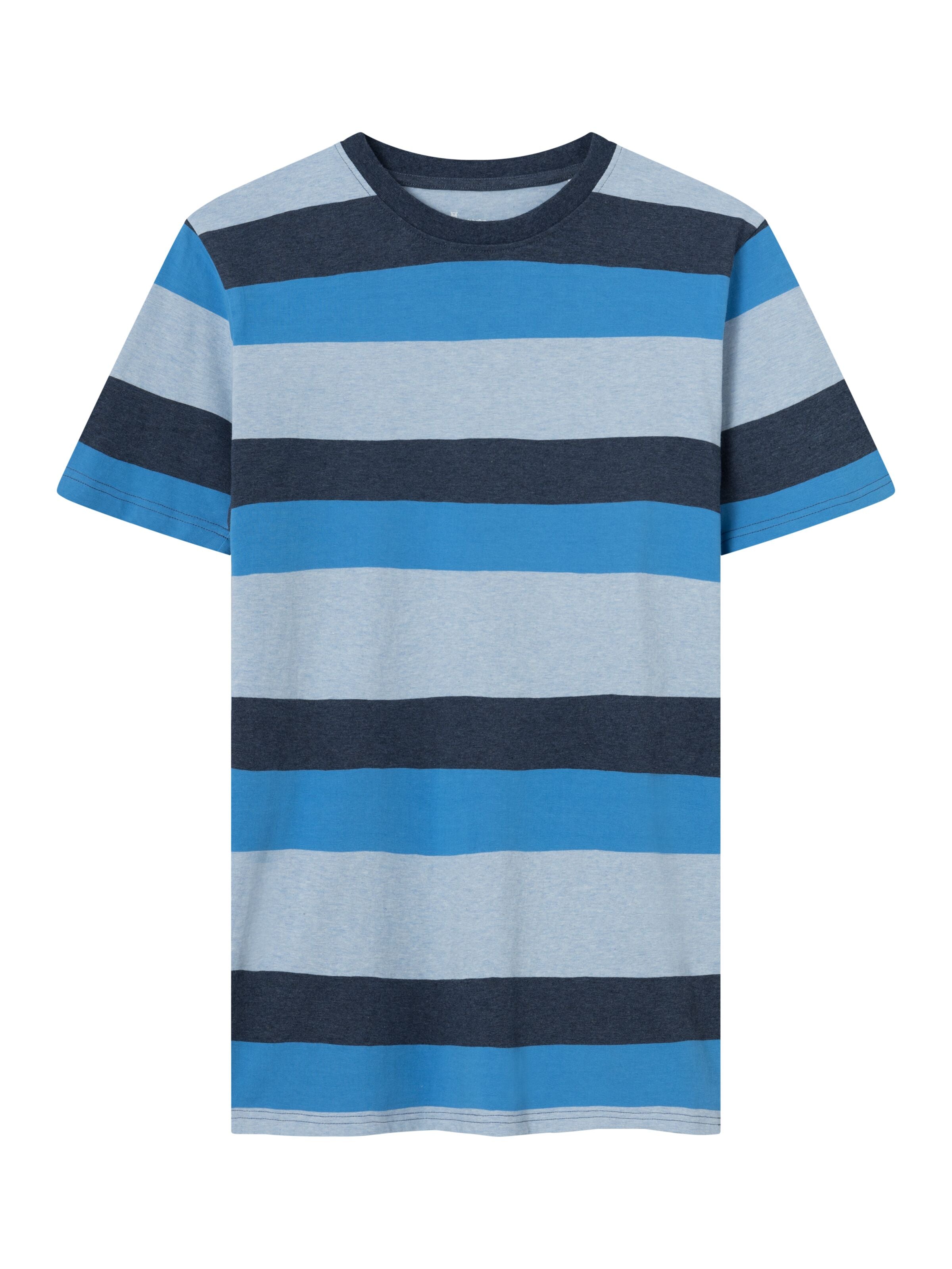 KnowledgeCotton Apparel  - Regular block striped t-shirt - GOTS - Campanula