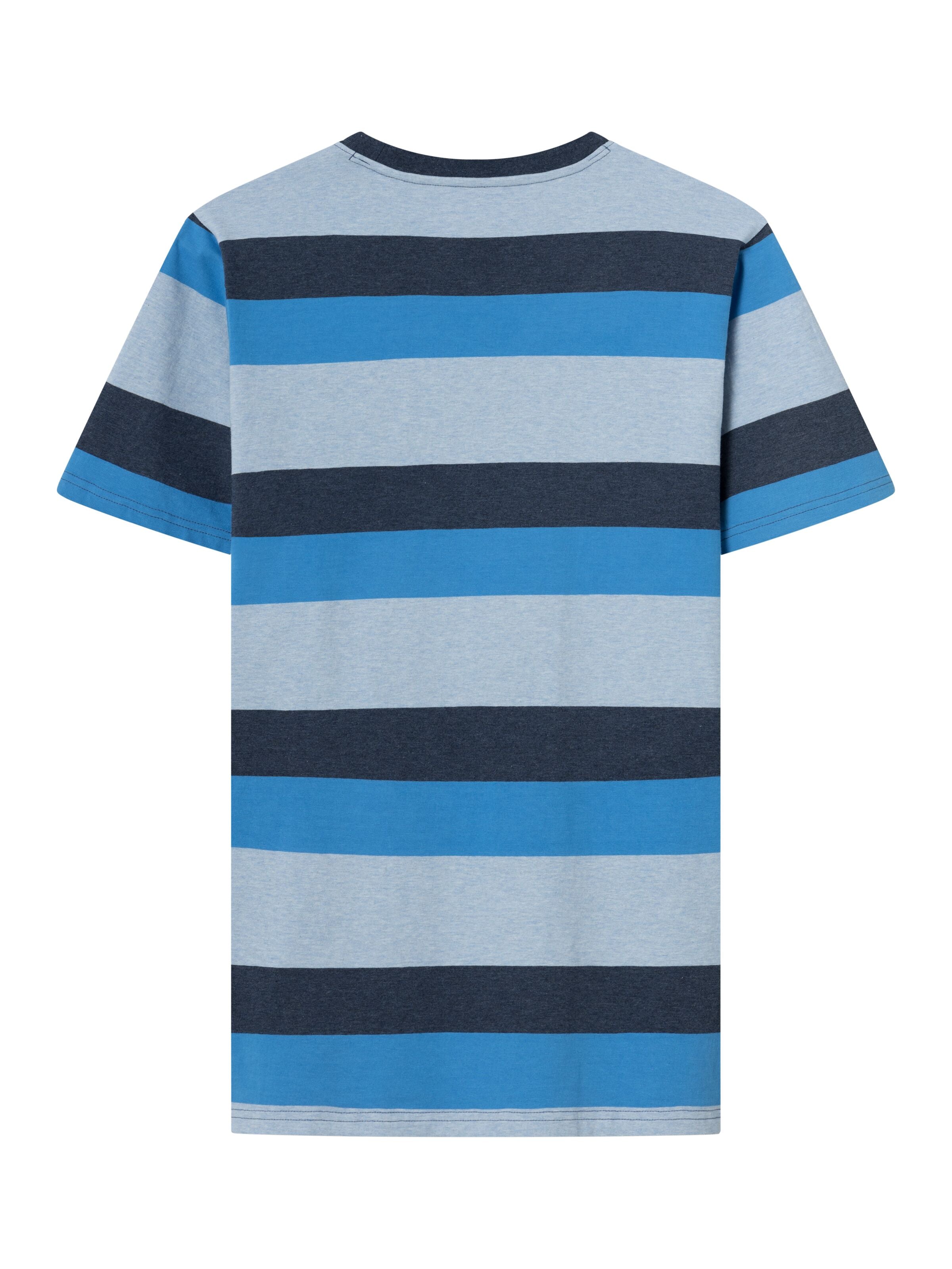 KnowledgeCotton Apparel  - Regular block striped t-shirt - GOTS - Campanula