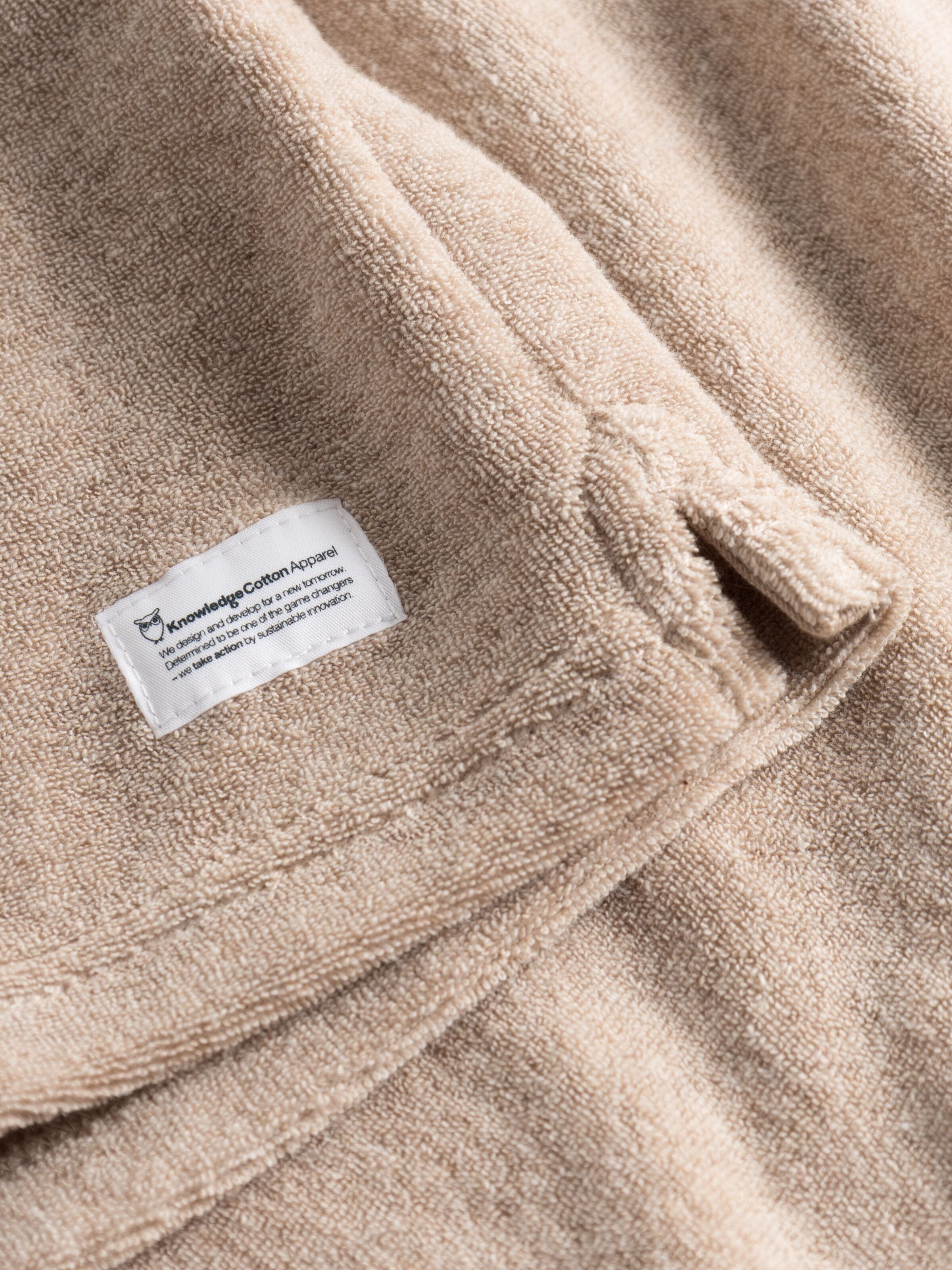 KnowledgeCotton Apparel  - Terry polo - GOTS/Vegan - Safari