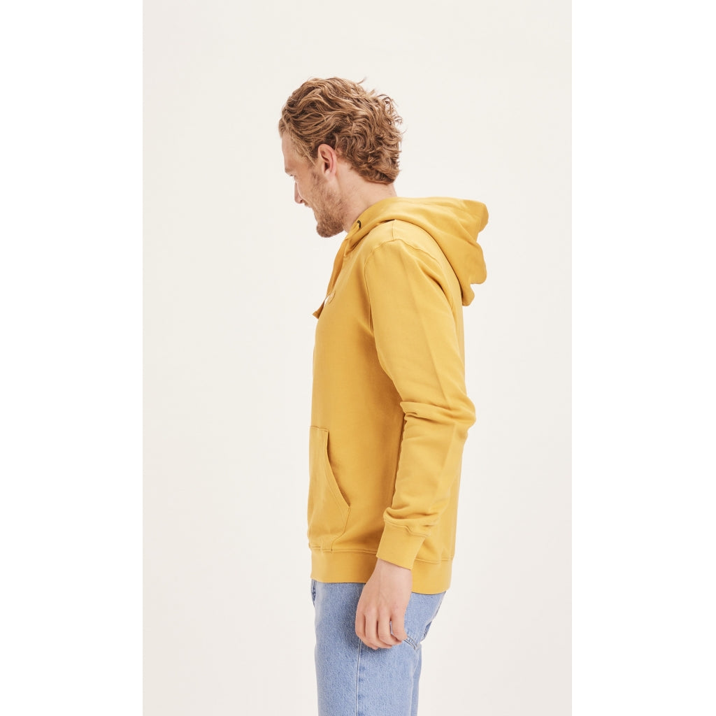KnowledgeCotton Apparel Hood basic badge sweat, Honey Gold