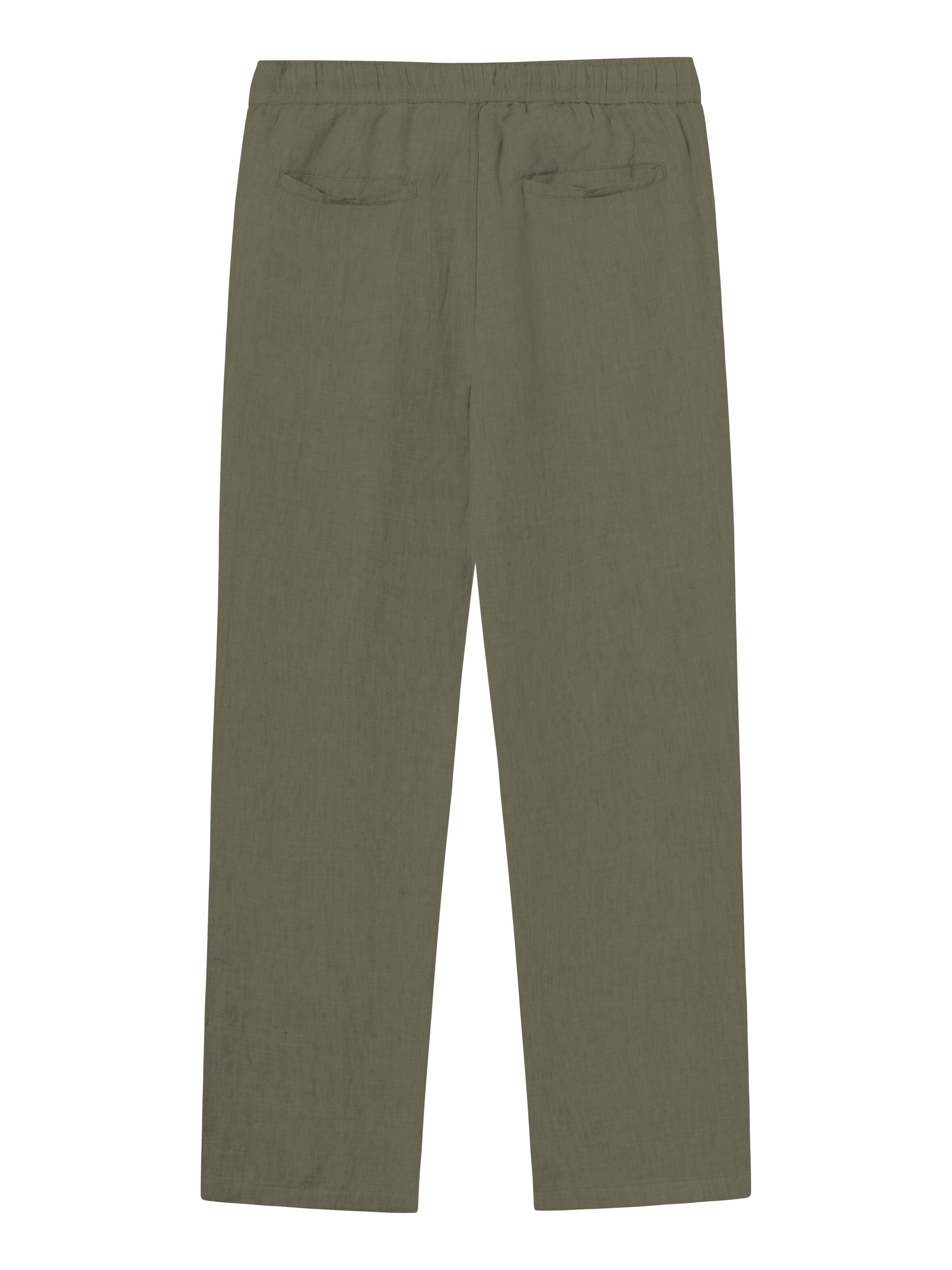 KnowledgeCotton Apparel  - Loose linen pant - GOTS/Vegan - Burned Olive