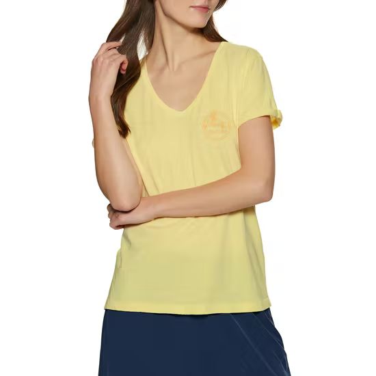 Rip Curl - re-entry v neck tee - light peach