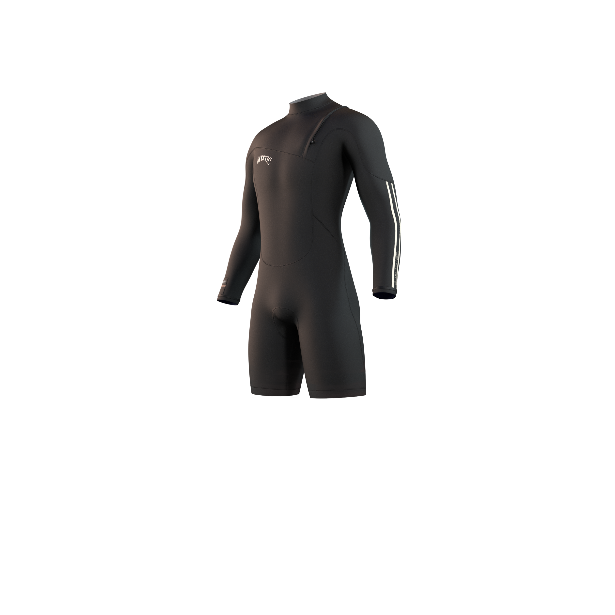 Mystic - The One Longarm Shorty 3/2mm Zipfree - Black