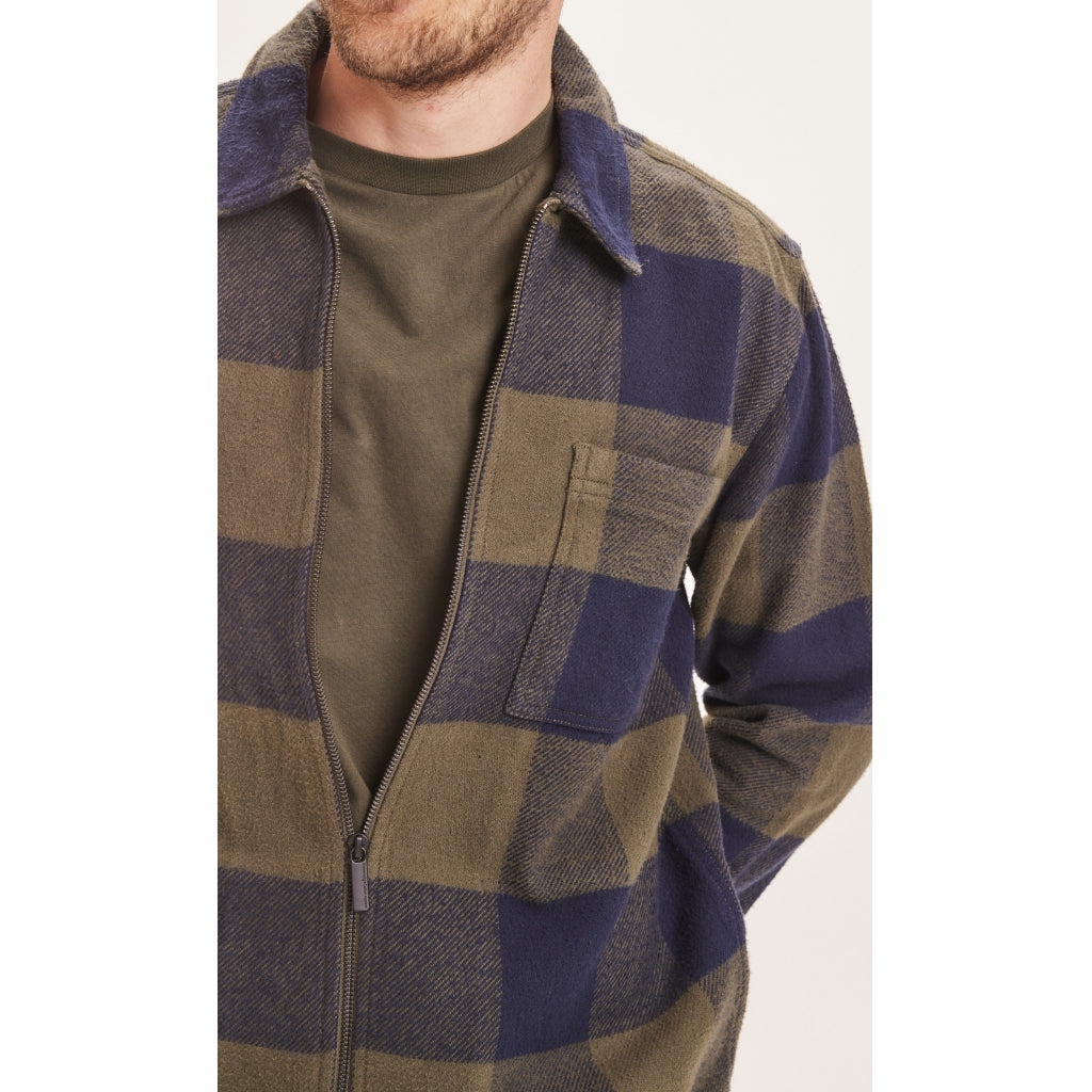 PINE checked heavy flannel overshirt - GOTS/Vegan