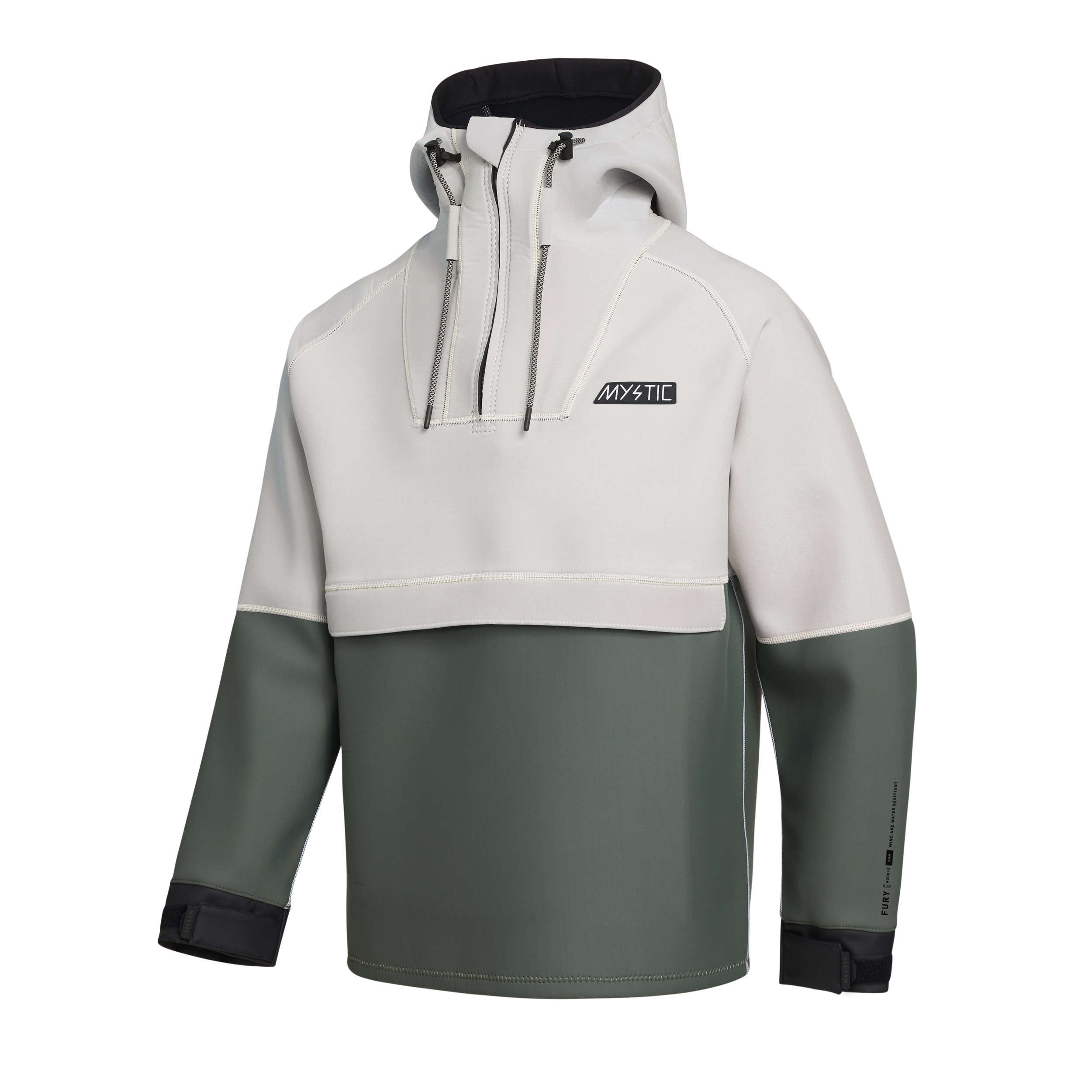 Mystic - Fury Neoprene Hoodie 3/2mm - Dark Olive