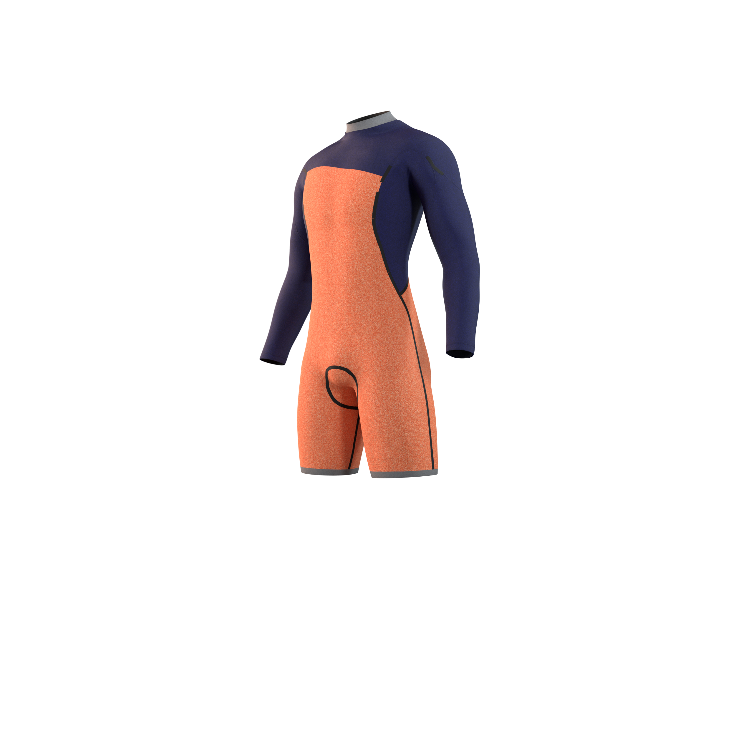 Mystic - Marshall Longarm Shorty 3/2mm Fzip - Navy/Red