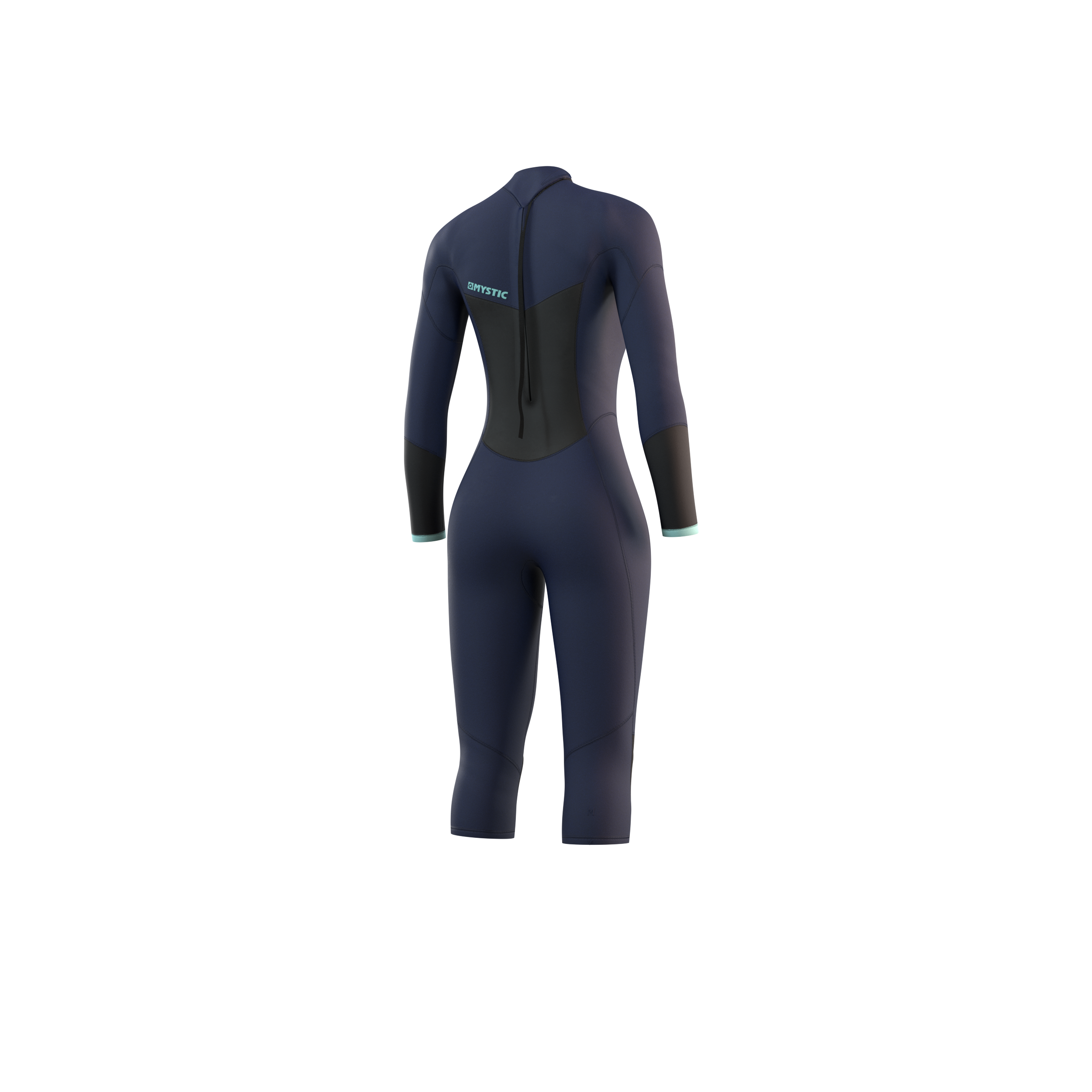 Mystic - Brand Longarm Shortleg 3/2mm Bzip Flatlock Women - Night Blue
