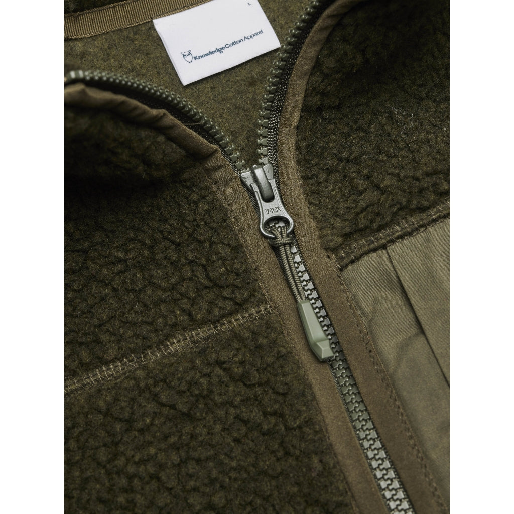KnowledgeCotton Apparel ELM teddy fleece Jakke - GRS/Vegan