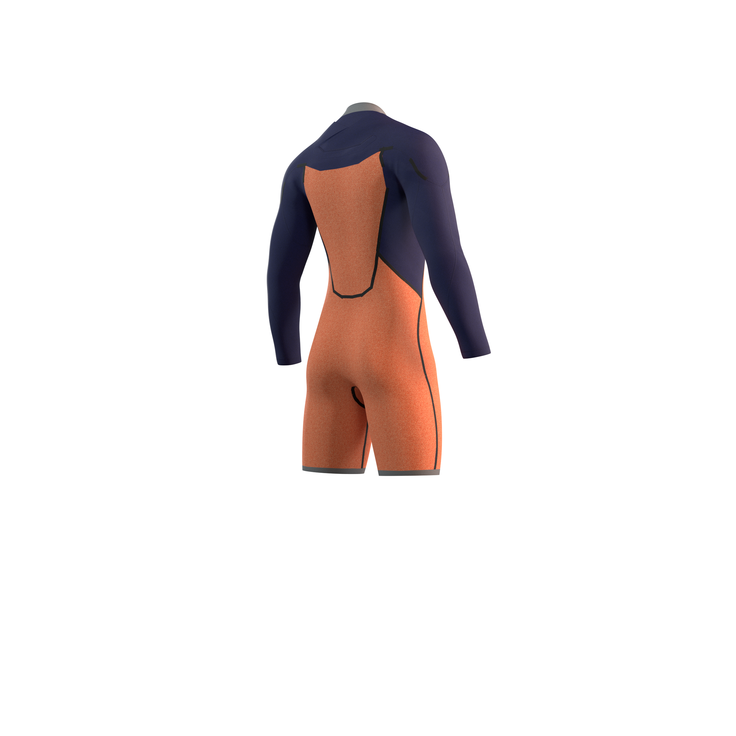 Mystic - Marshall Longarm Shorty 3/2mm Fzip - Navy/Red