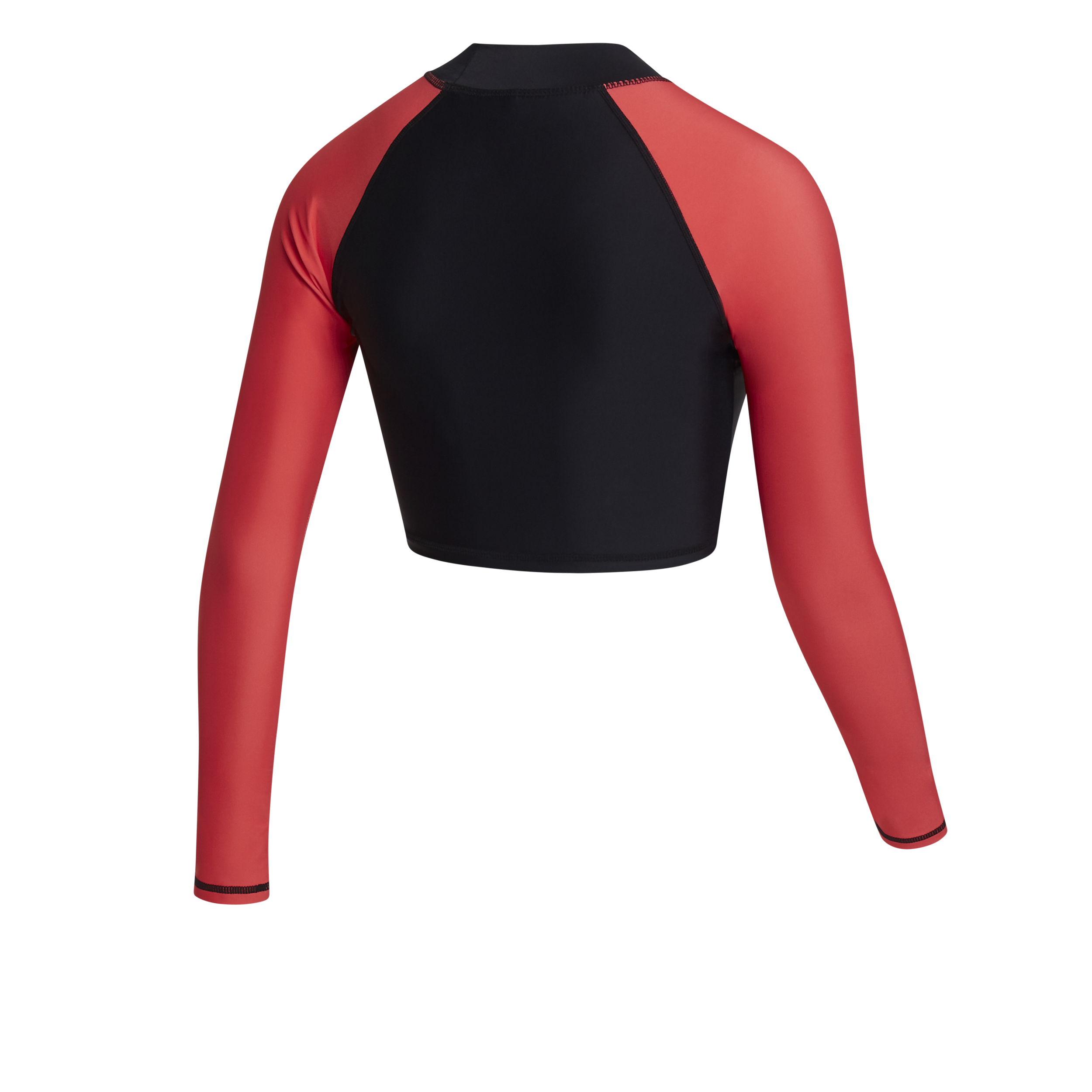 Mystic - Jayde L/S Crop Rashvest - Black/Red