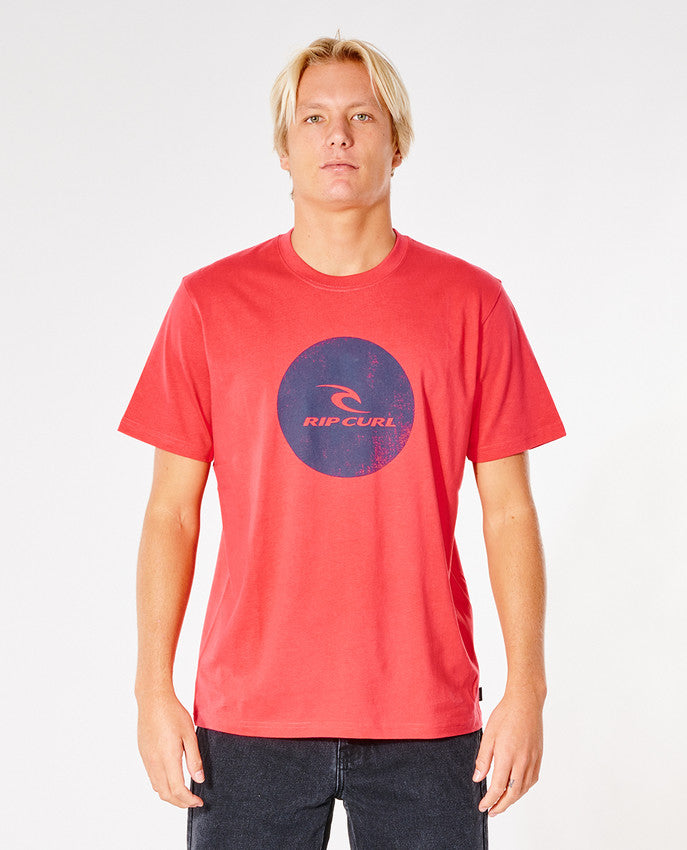 Rip Curl - corp icon tee - retro red