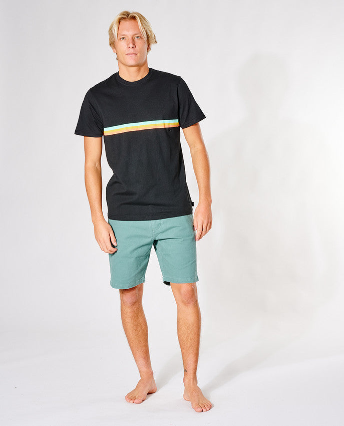 Rip Curl - surf revival strip tee - black