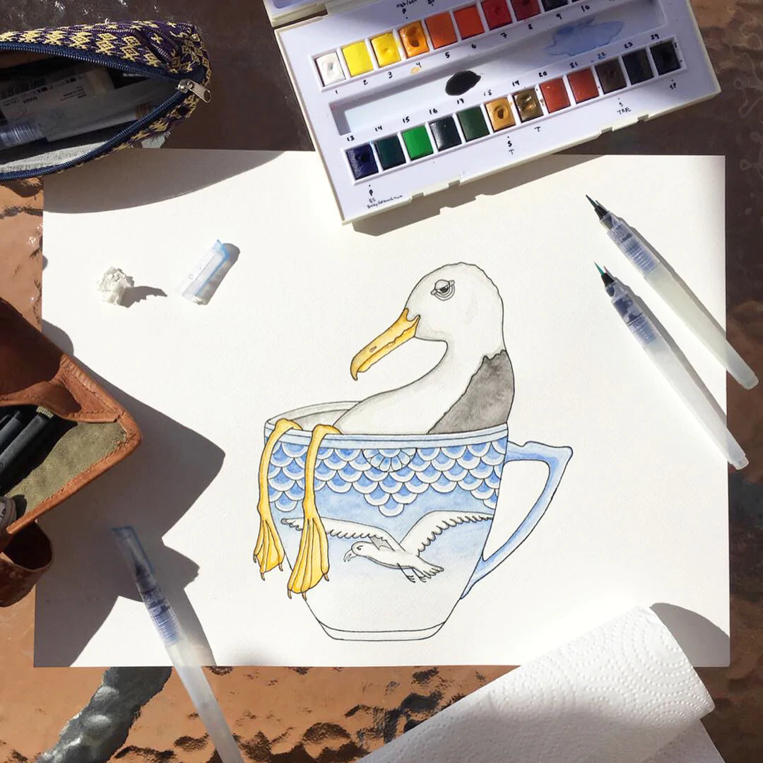 Lakor - seagull in a cup plakat