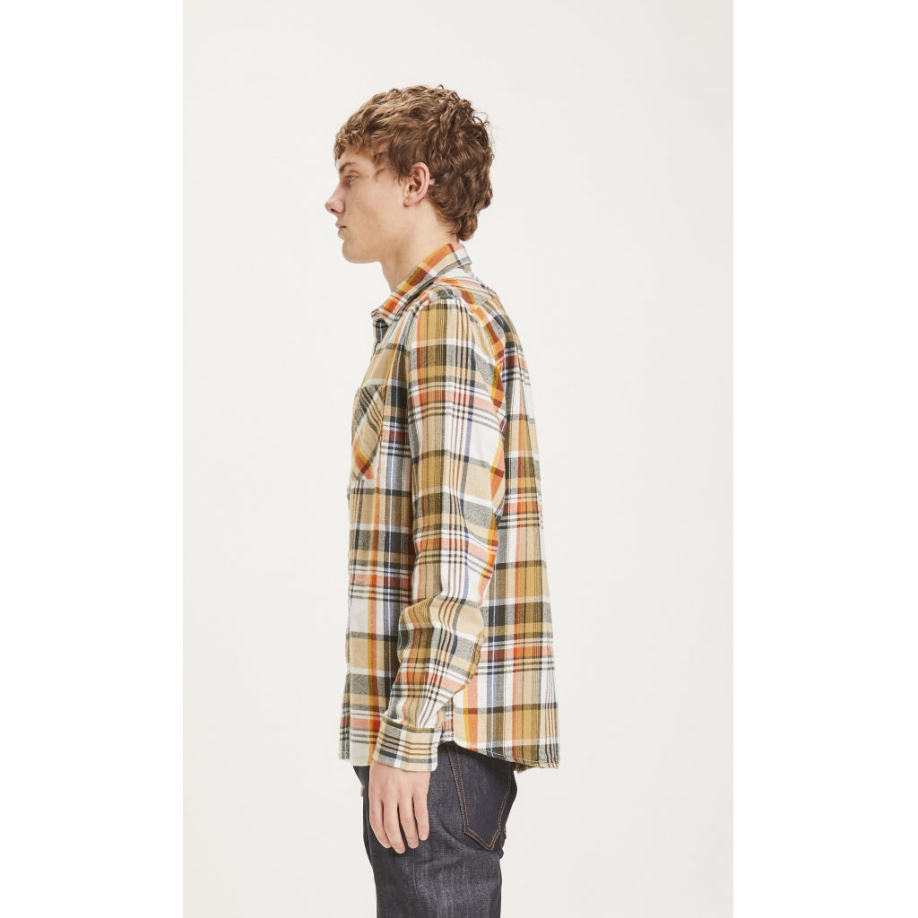 KnowledgeCotton Apparel Larch regular fit big checked shirt